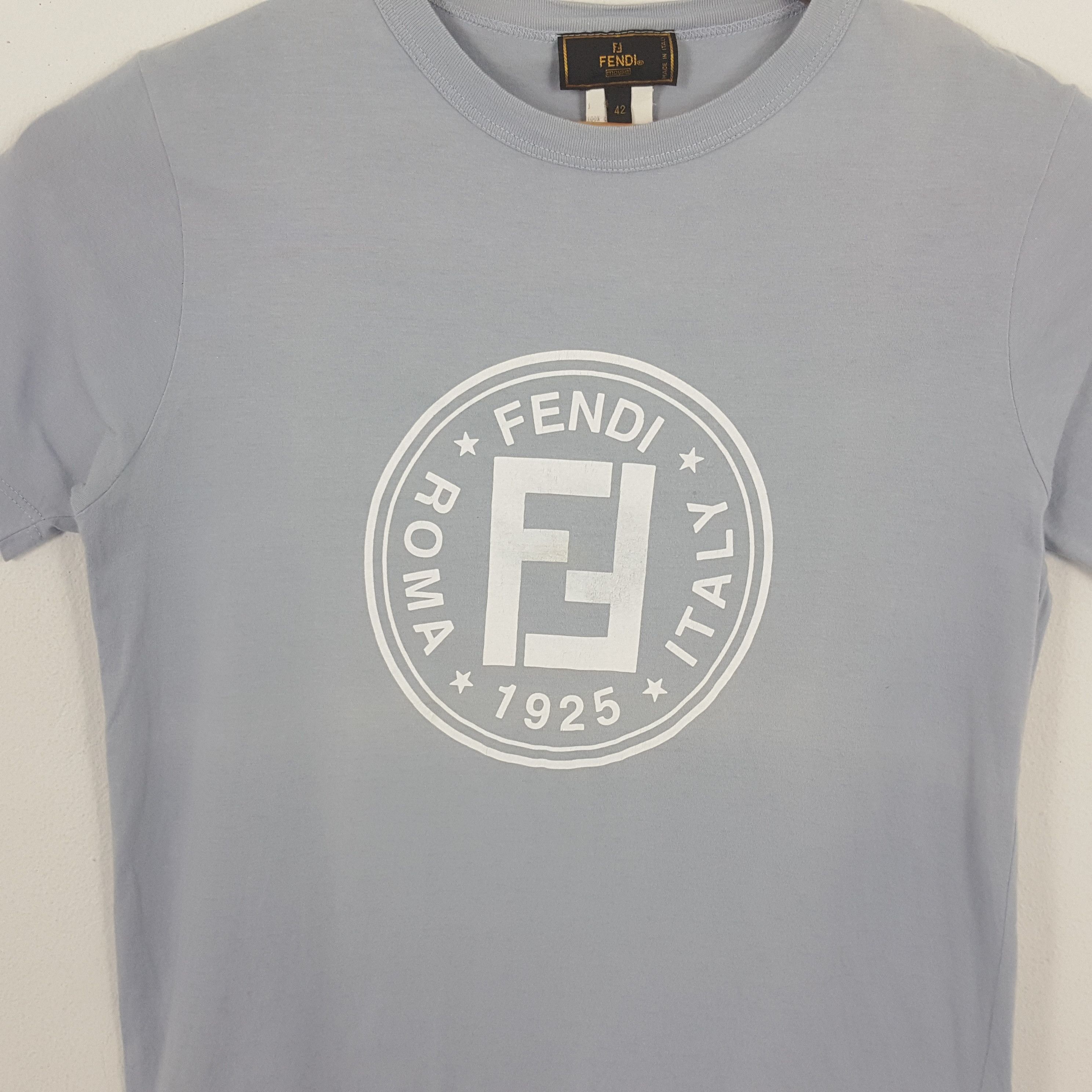 Fendi × Vintage Vintage FENDI Big Logo Design T-Shirt Made in Italy Size US M / EU 48-50 / 2 - 2 Thumbnail
