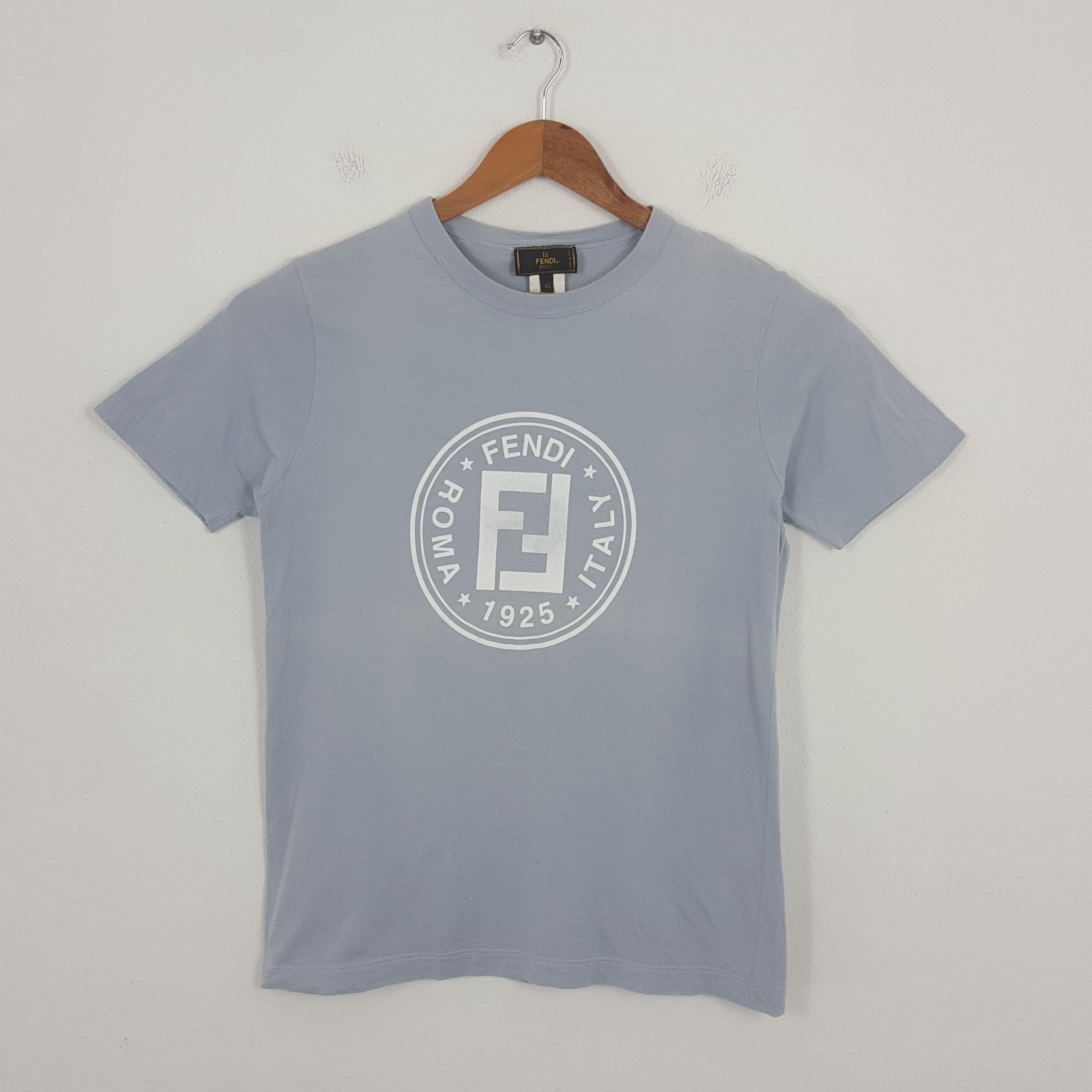 Fendi × Vintage Vintage FENDI Big Logo Design T-Shirt Made in Italy Size US M / EU 48-50 / 2 - 1 Thumbnail