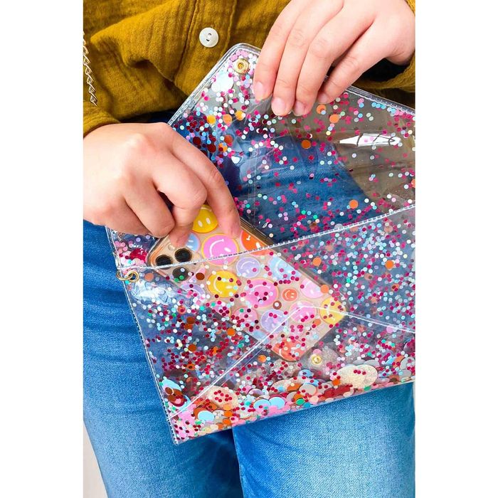 Designer PACKED PARTY Convertible Confetti Clutch Bag In Multi Grailed