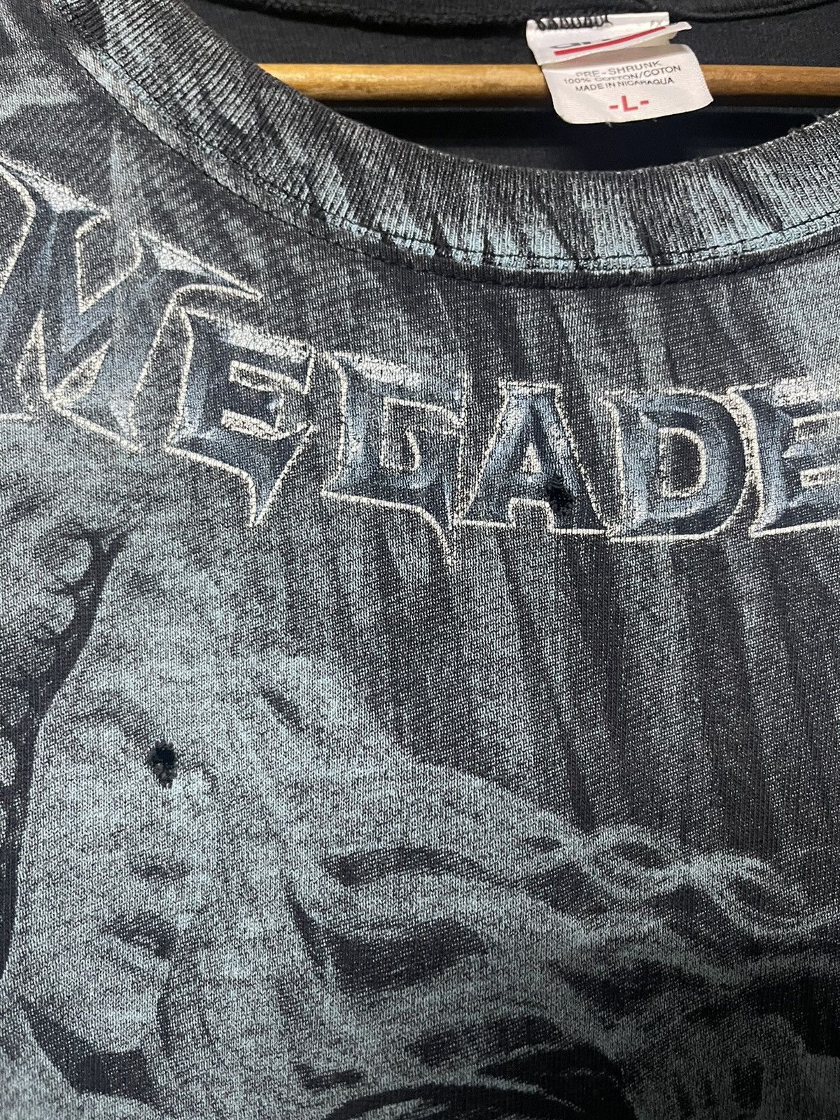 Band Tees Thrashed Vintage Megadeth Aop Promo Faded Grunge Tee Size US L / EU 52-54 / 3 - 7 Thumbnail