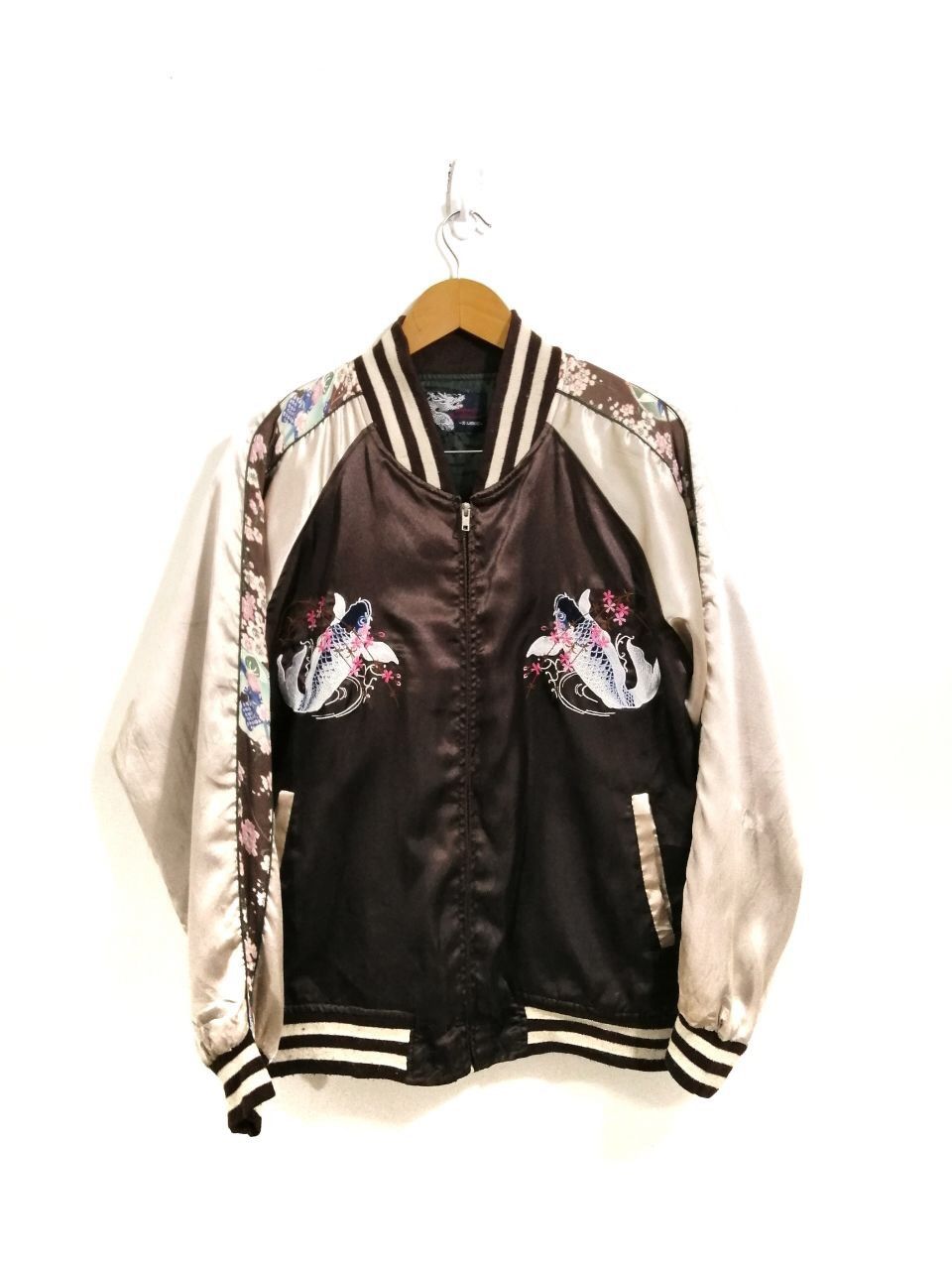 Japanese Brand Vintage Sukajan Jacket Koil Fish Embroidery Design 16 Size US XL / EU 56 / 4 - 2 Thumbnail