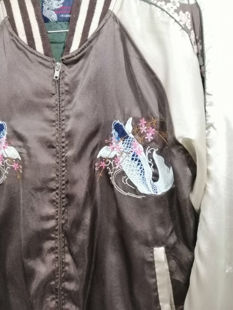 Japanese Brand Vintage Sukajan Jacket Koil Fish Embroidery Design 16 Size US XL / EU 56 / 4 - 5 Thumbnail