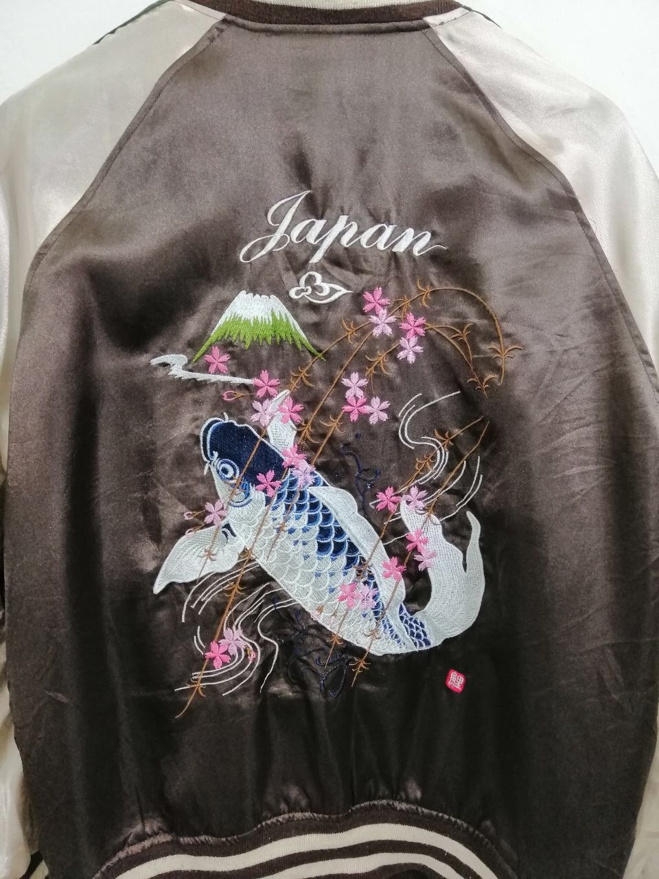 Japanese Brand Vintage Sukajan Jacket Koil Fish Embroidery Design 16 Size US XL / EU 56 / 4 - 3 Thumbnail