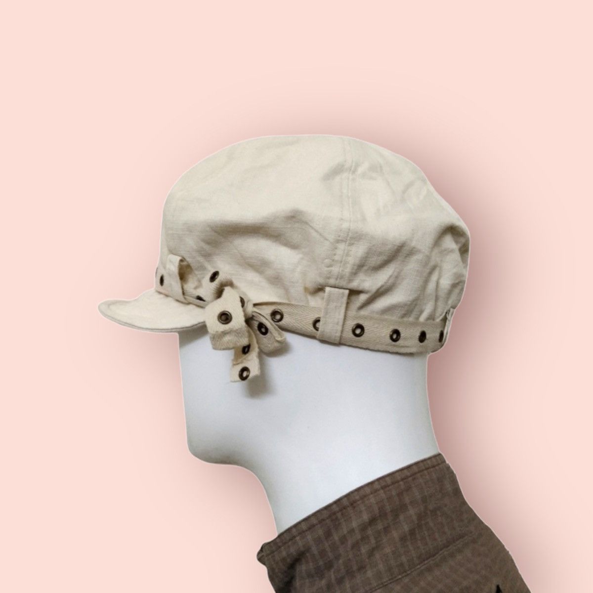 Vintage VINTAGE RARE DESIGN BELTED BIKERS GATSBY HAT Size ONE SIZE - 7 Thumbnail