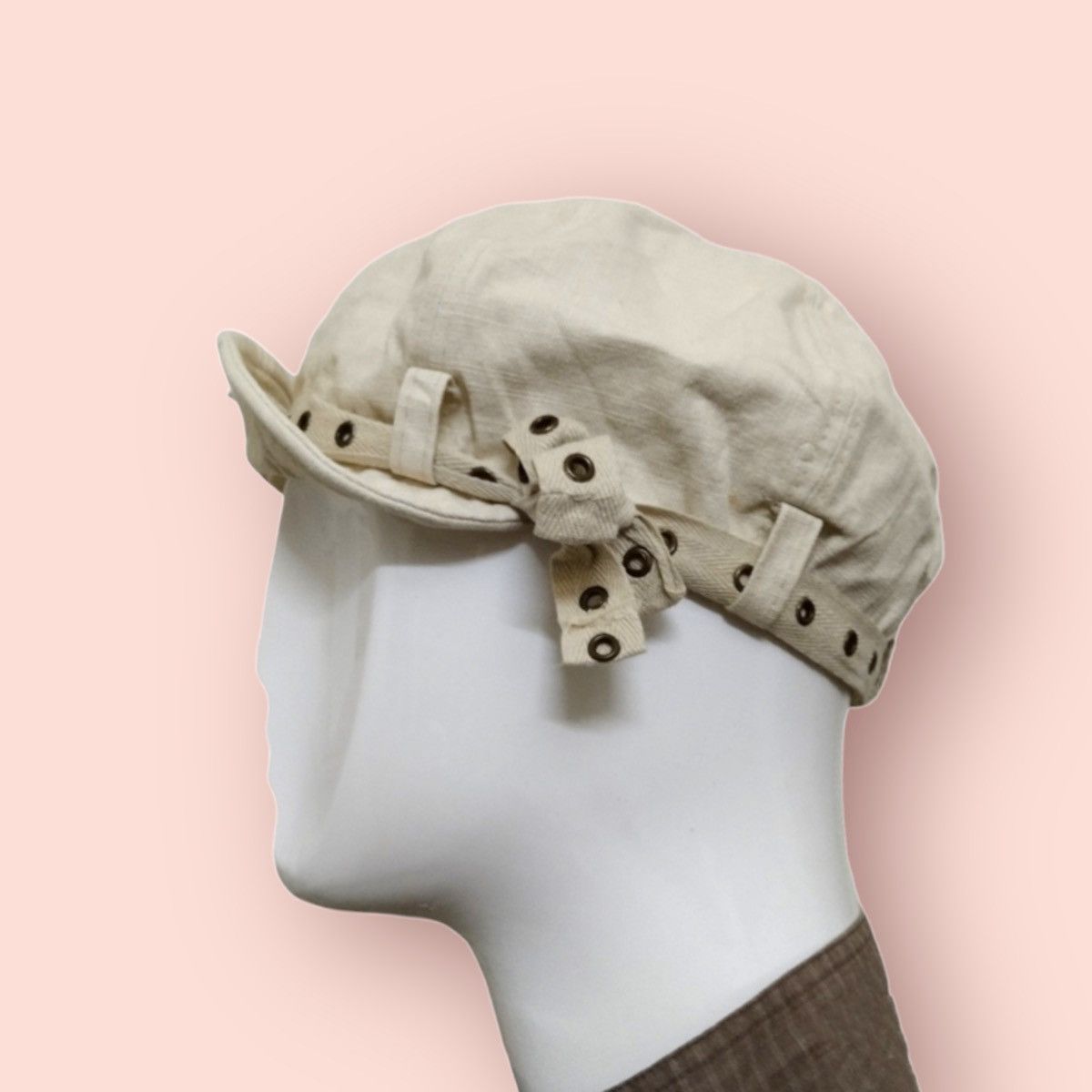 Vintage VINTAGE RARE DESIGN BELTED BIKERS GATSBY HAT Size ONE SIZE - 2 Thumbnail