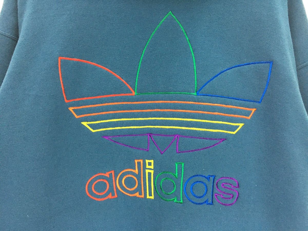 Adidas Vintage Adidas Big Logo Multicolour Zipper Hoddie Jacket Size US XL / EU 56 / 4 - 4 Thumbnail