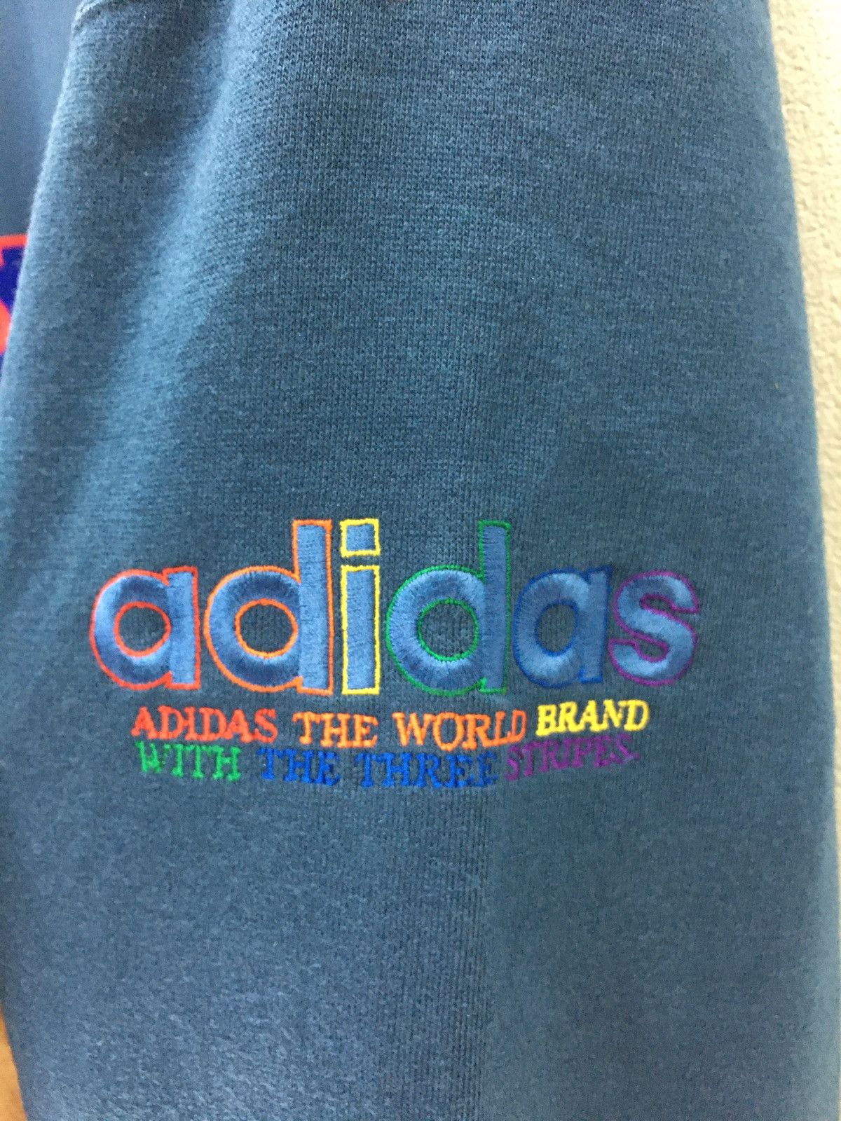 Adidas Vintage Adidas Big Logo Multicolour Zipper Hoddie Jacket Size US XL / EU 56 / 4 - 7 Thumbnail