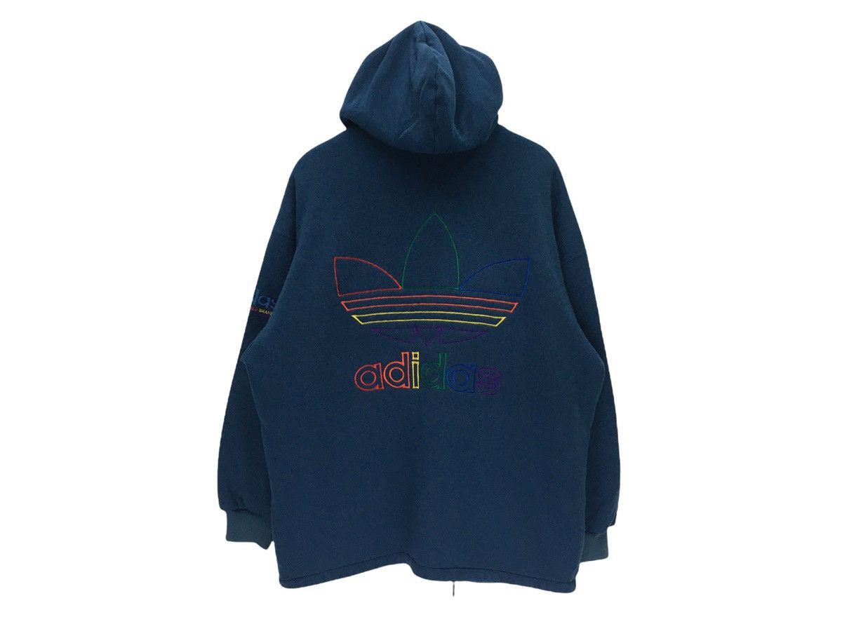 Adidas Vintage Adidas Big Logo Multicolour Zipper Hoddie Jacket Size US XL / EU 56 / 4 - 2 Thumbnail