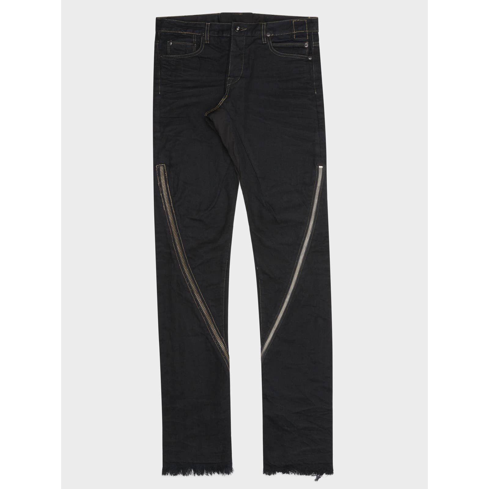 image of Rick Owens Banana Cut Denim in Black, Men's (Size 32)