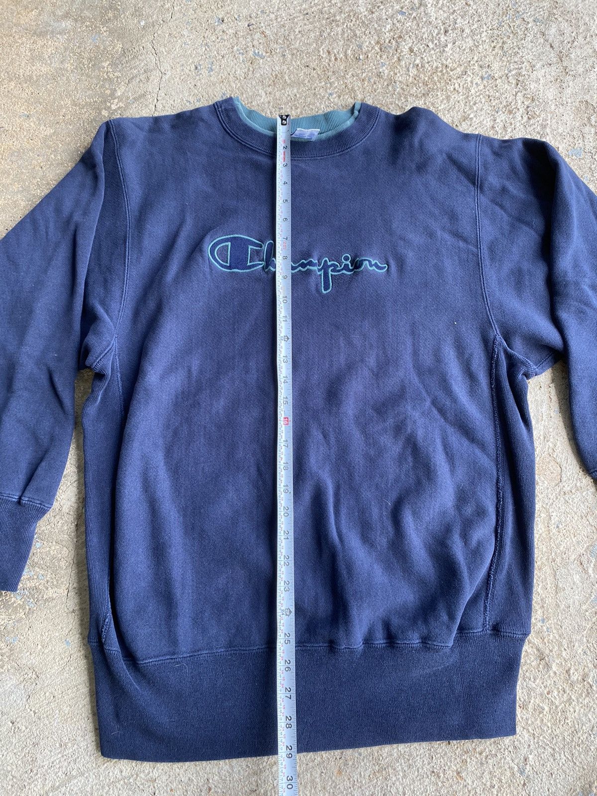 Champion × Vintage Vintage 90’s Champion Reverse Weave Spell Out Sweatshirt Size US XL / EU 56 / 4 - 7 Thumbnail