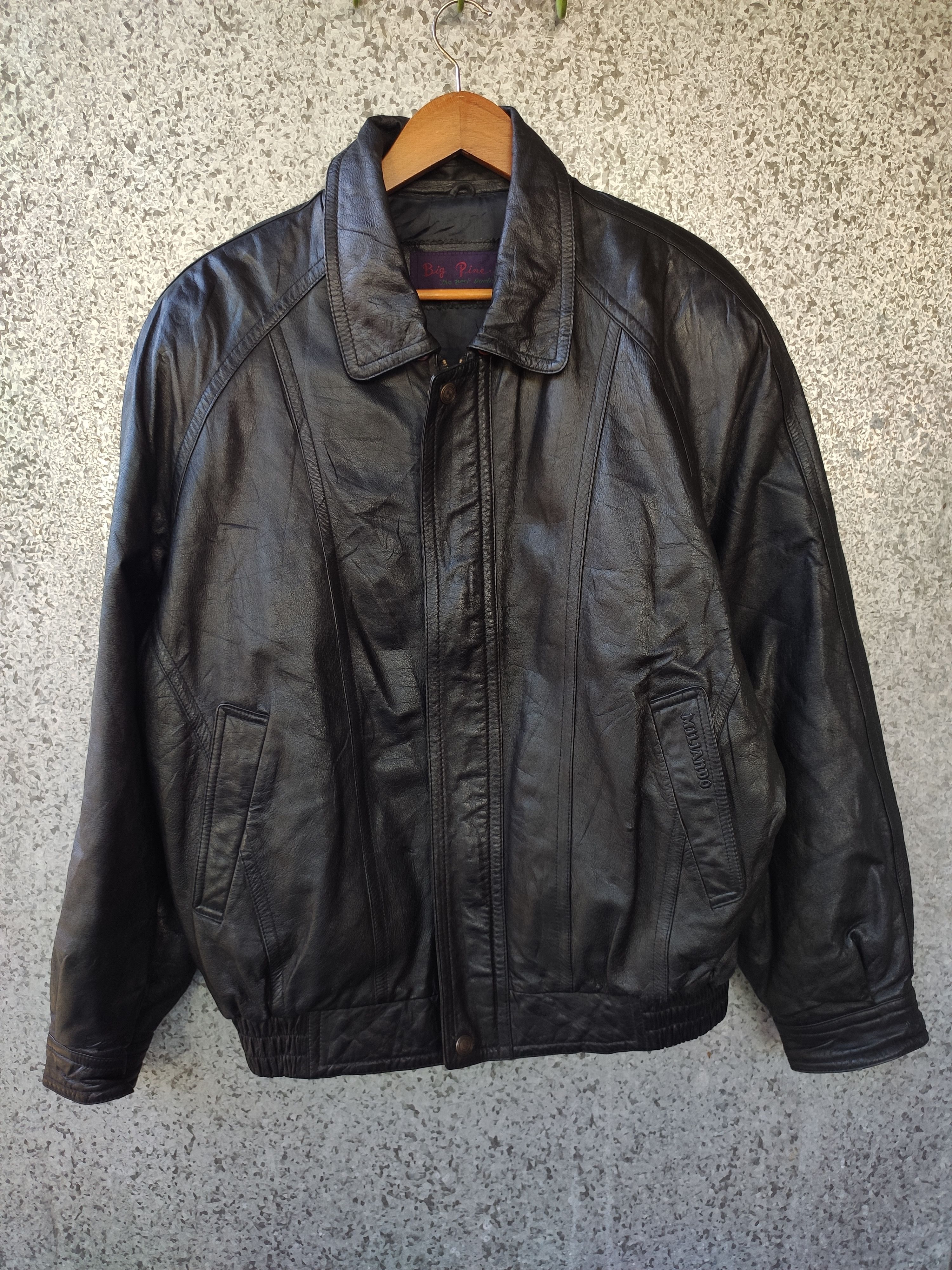 Japanese Brand Big Piner leather jacket Size US L / EU 52-54 / 3 - 1 Thumbnail