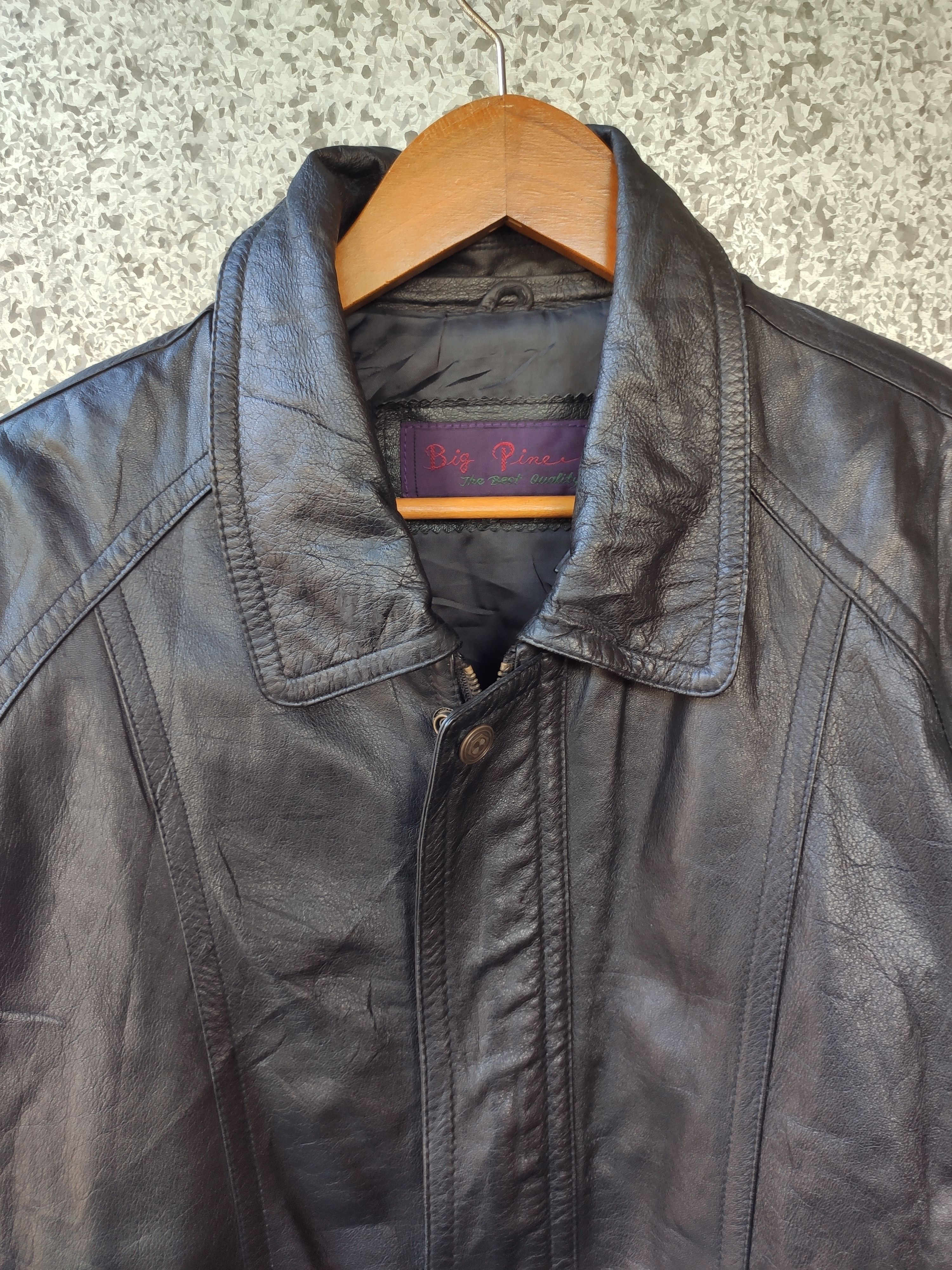 Japanese Brand Big Piner leather jacket Size US L / EU 52-54 / 3 - 5 Thumbnail