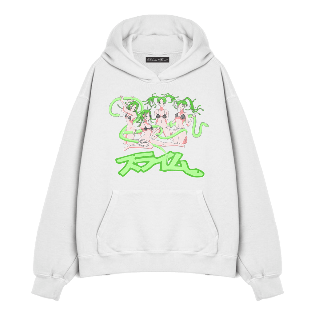 image of Siberia Hills Slime Anime Hoodie White, Men's (Size 2XL)