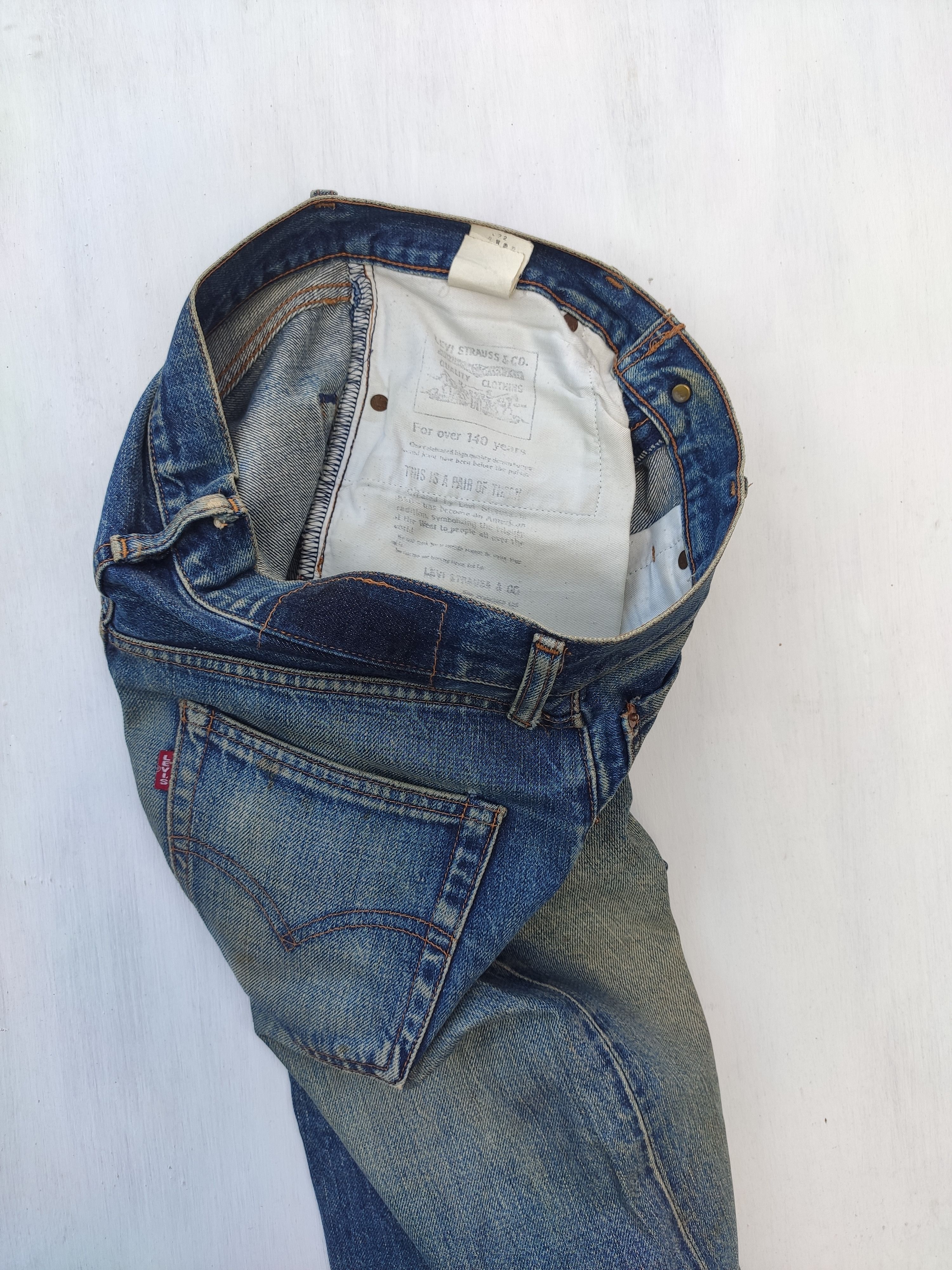Levi's Vintage Levis 502 Selvedge big Capital E jeans big E Size US 31 - 12 Thumbnail