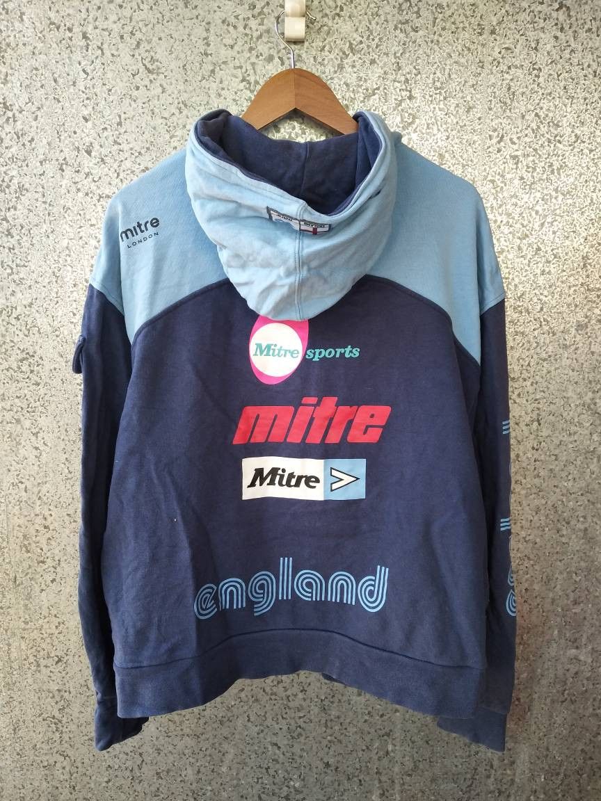 Pre-owned Vintage Mitre Sport London Zipper Hoodies In Blue