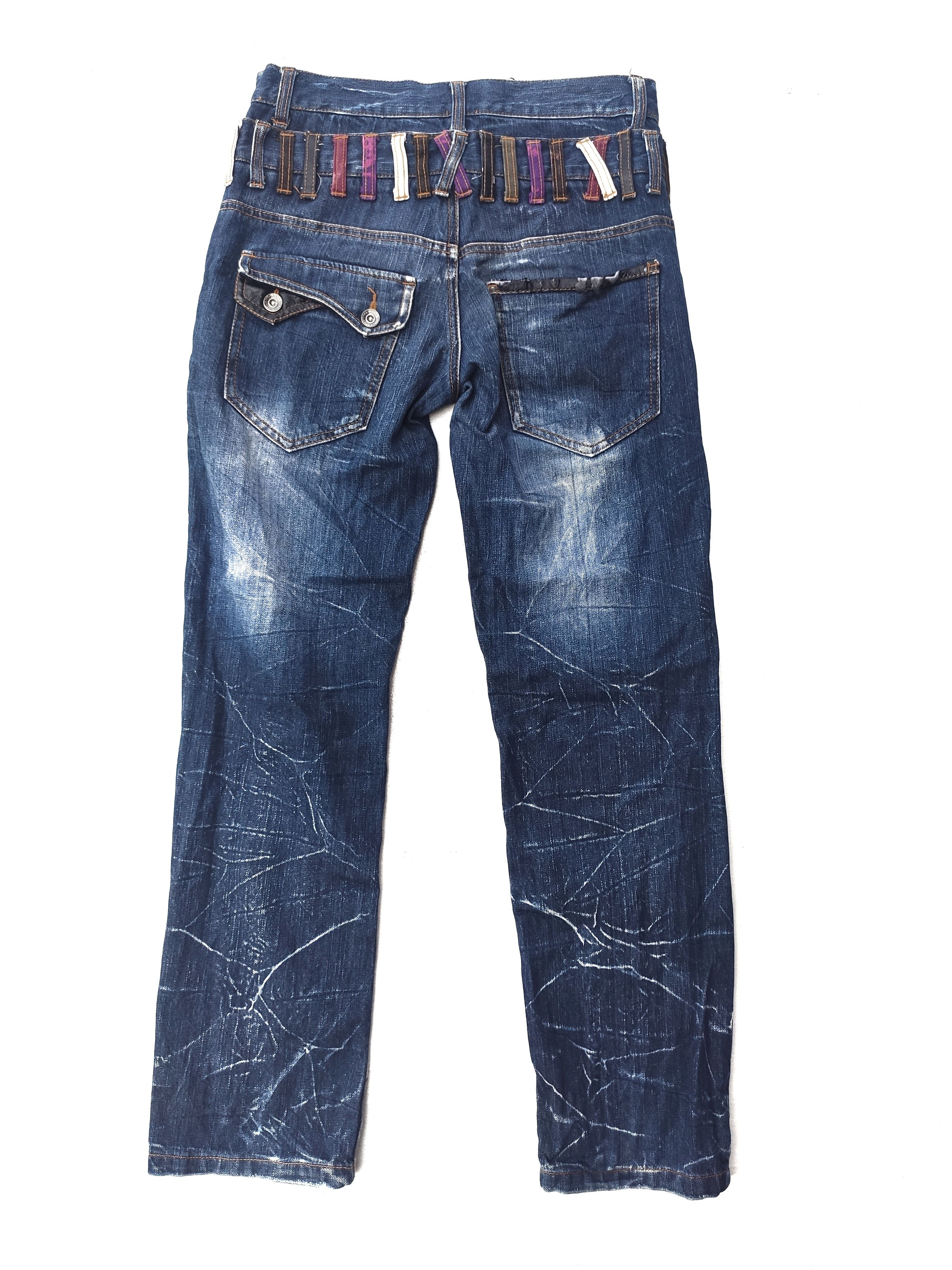 Japanese Brand 🔥 Nylaus Jeans Street wear Style Double Waist rare design Size US 30 / EU 46 - 4 Thumbnail