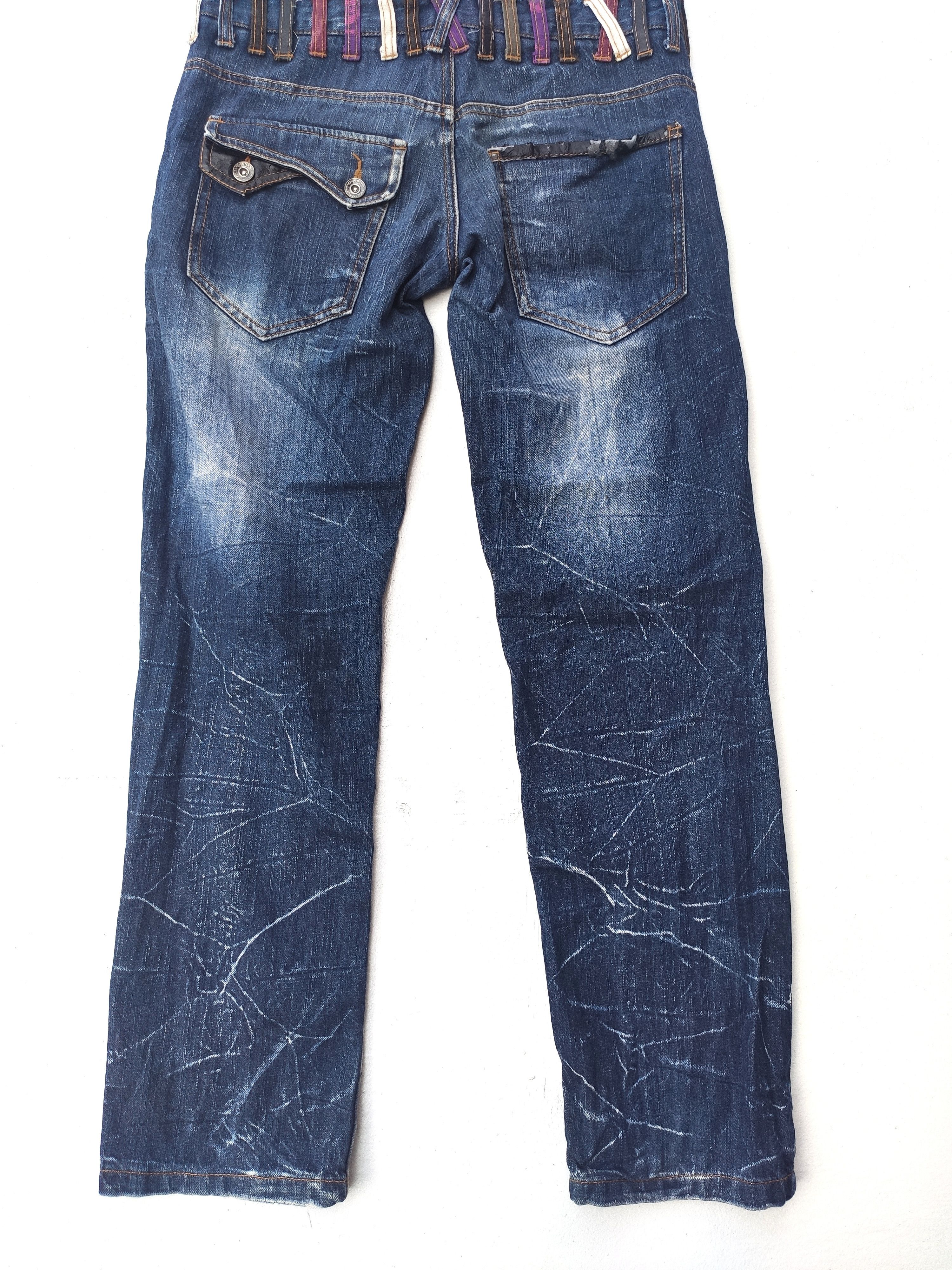 Japanese Brand 🔥 Nylaus Jeans Street wear Style Double Waist rare design Size US 30 / EU 46 - 6 Thumbnail