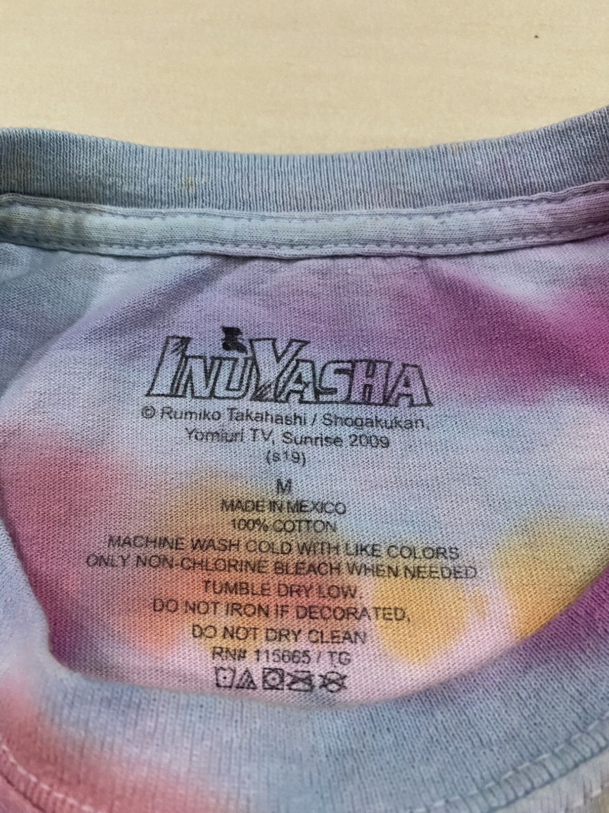 Cartoon Network Japanese Anime Inuyasha Tie Dye shirt Size US M / EU 48-50 / 2 - 4 Thumbnail