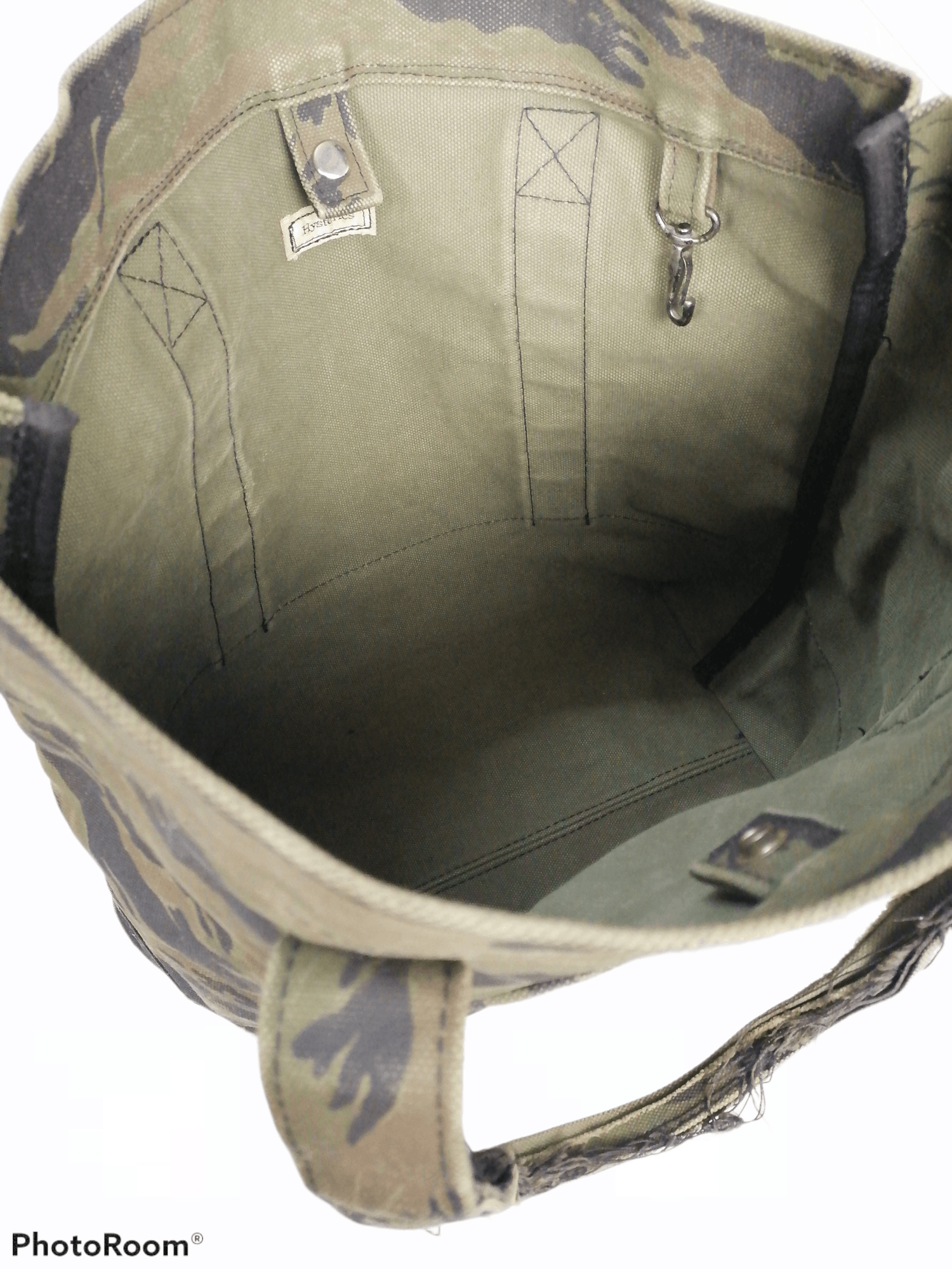 Hysteric Glamour × Japanese Brand Hysteric Glamour Trashed Tiger Stripe Duck Canvas Tote Bag Size ONE SIZE - 4 Thumbnail