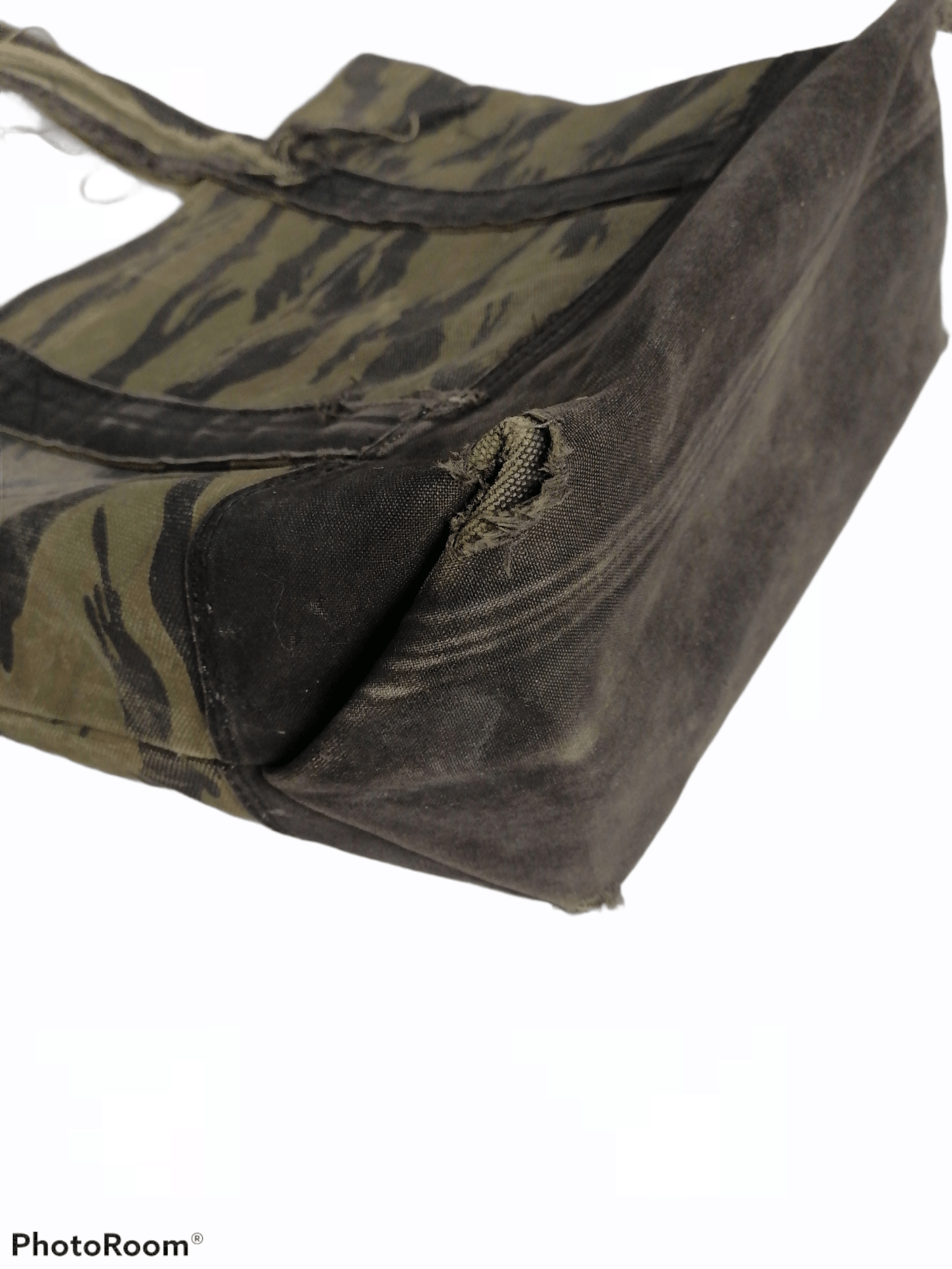 Hysteric Glamour × Japanese Brand Hysteric Glamour Trashed Tiger Stripe Duck Canvas Tote Bag Size ONE SIZE - 9 Thumbnail