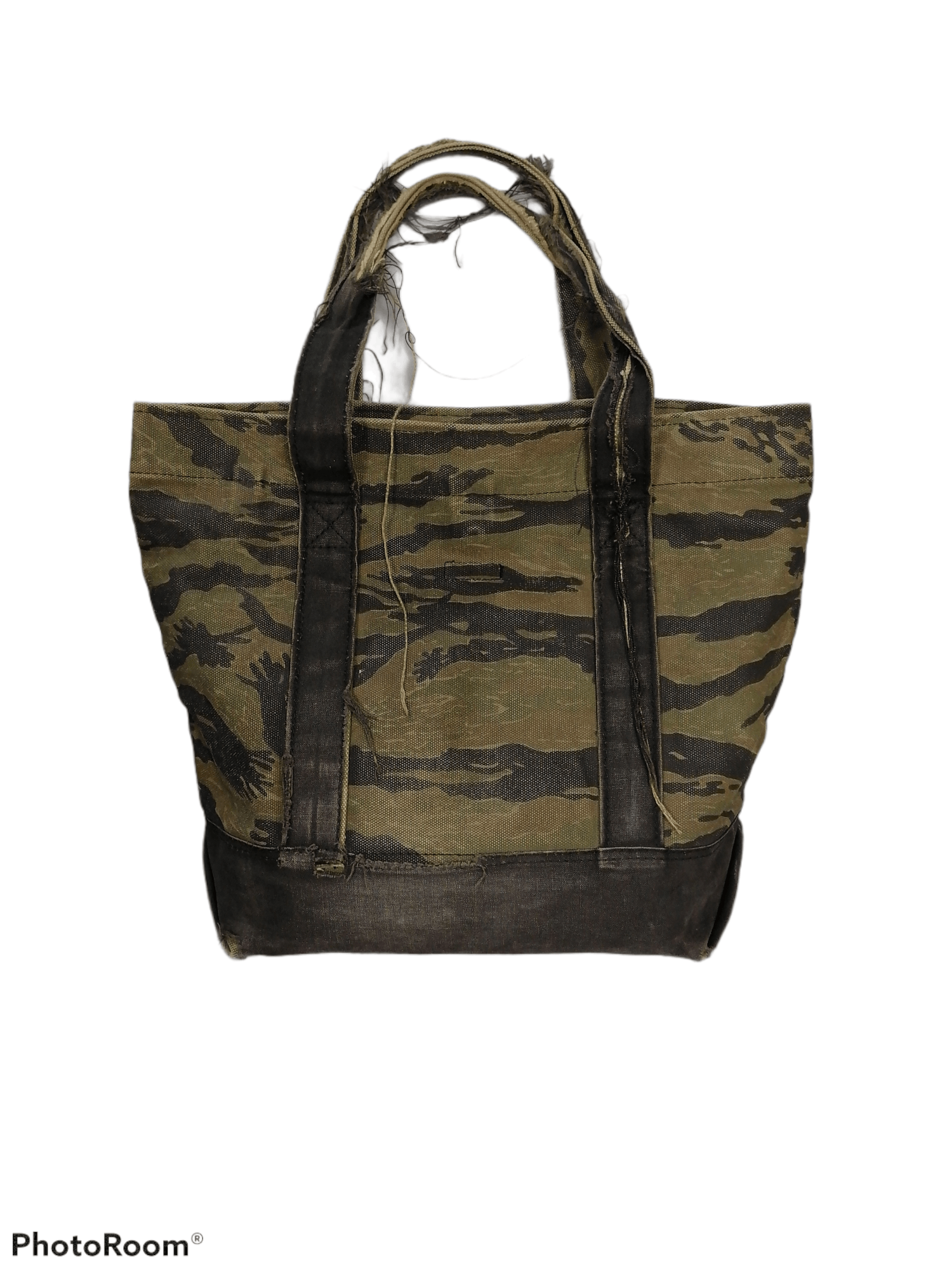 Hysteric Glamour × Japanese Brand Hysteric Glamour Trashed Tiger Stripe Duck Canvas Tote Bag Size ONE SIZE - 3 Thumbnail