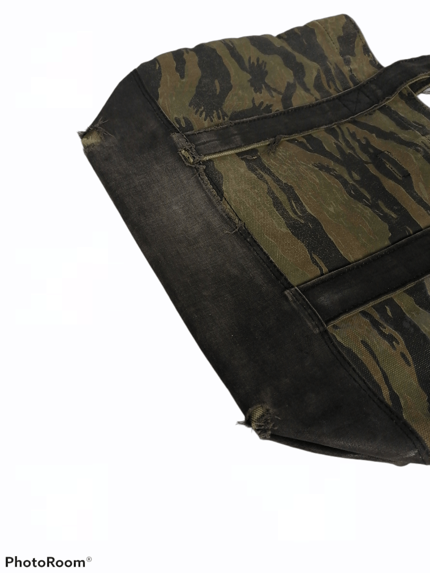 Hysteric Glamour × Japanese Brand Hysteric Glamour Trashed Tiger Stripe Duck Canvas Tote Bag Size ONE SIZE - 8 Thumbnail