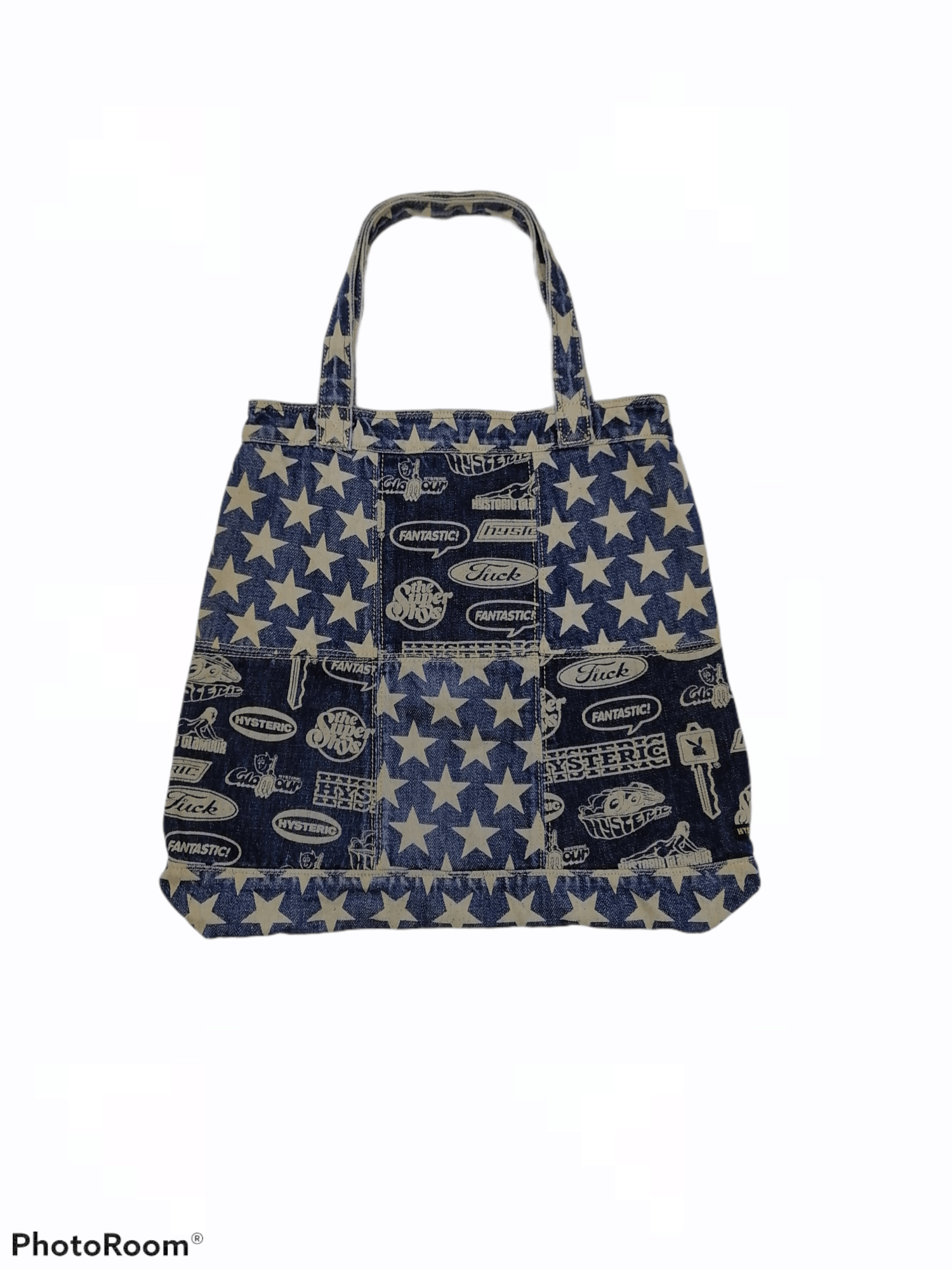 Hysteric Glamour × Japanese Brand Hysteric Glamour Allover Printed Patch Denim Tote Bag Size ONE SIZE - 4 Thumbnail