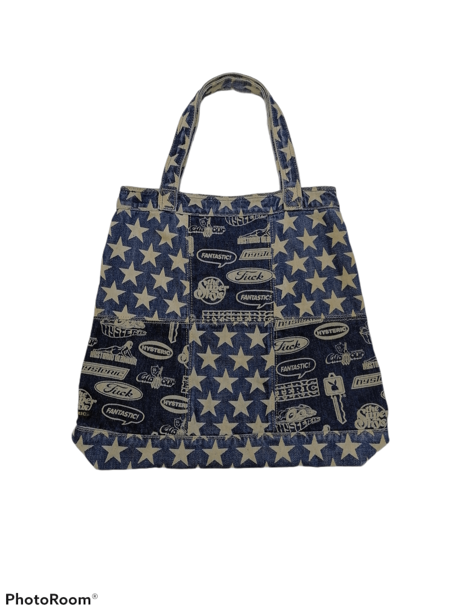 Hysteric Glamour × Japanese Brand Hysteric Glamour Allover Printed Patch Denim Tote Bag Size ONE SIZE - 1 Thumbnail