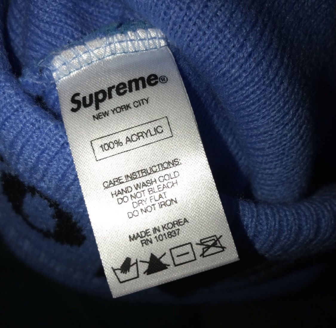 Supreme Supreme Child Of Hell beanie in blue Size ONE SIZE - 3 Thumbnail