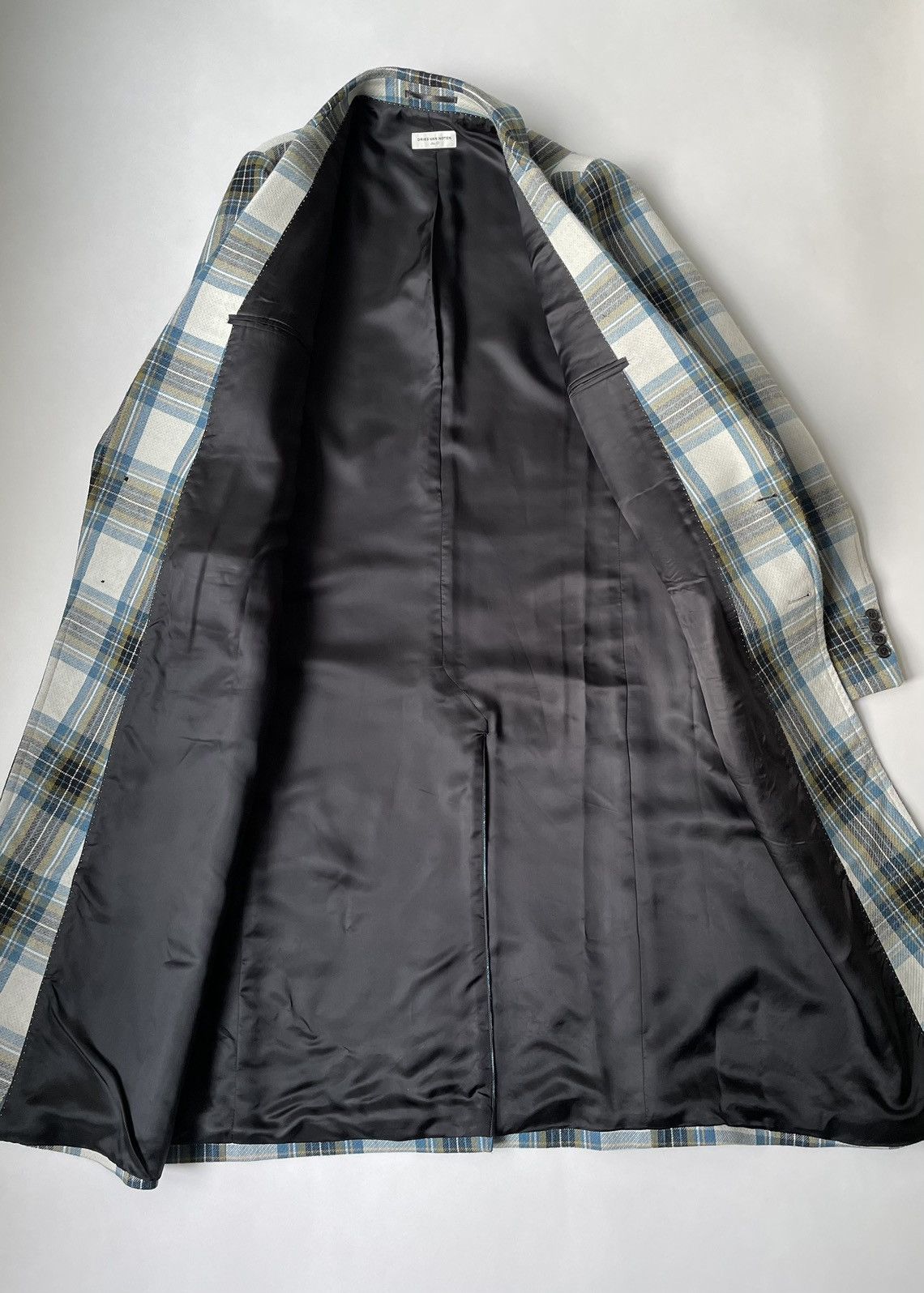 Dries Van Noten Boxy Check Wool Overcoat Size US L / EU 52-54 / 3 - 13 Thumbnail