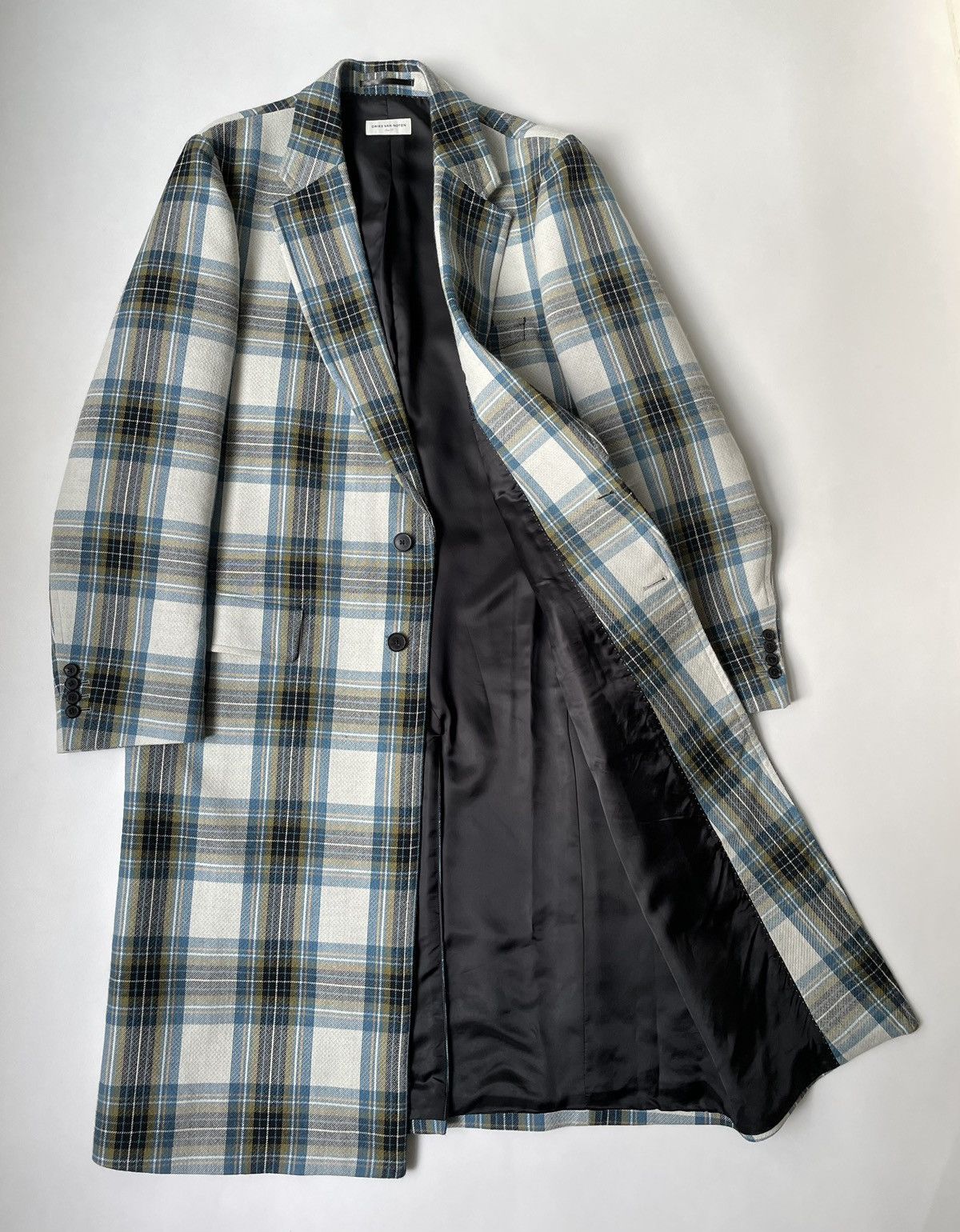 Dries Van Noten Boxy Check Wool Overcoat Size US L / EU 52-54 / 3 - 12 Thumbnail