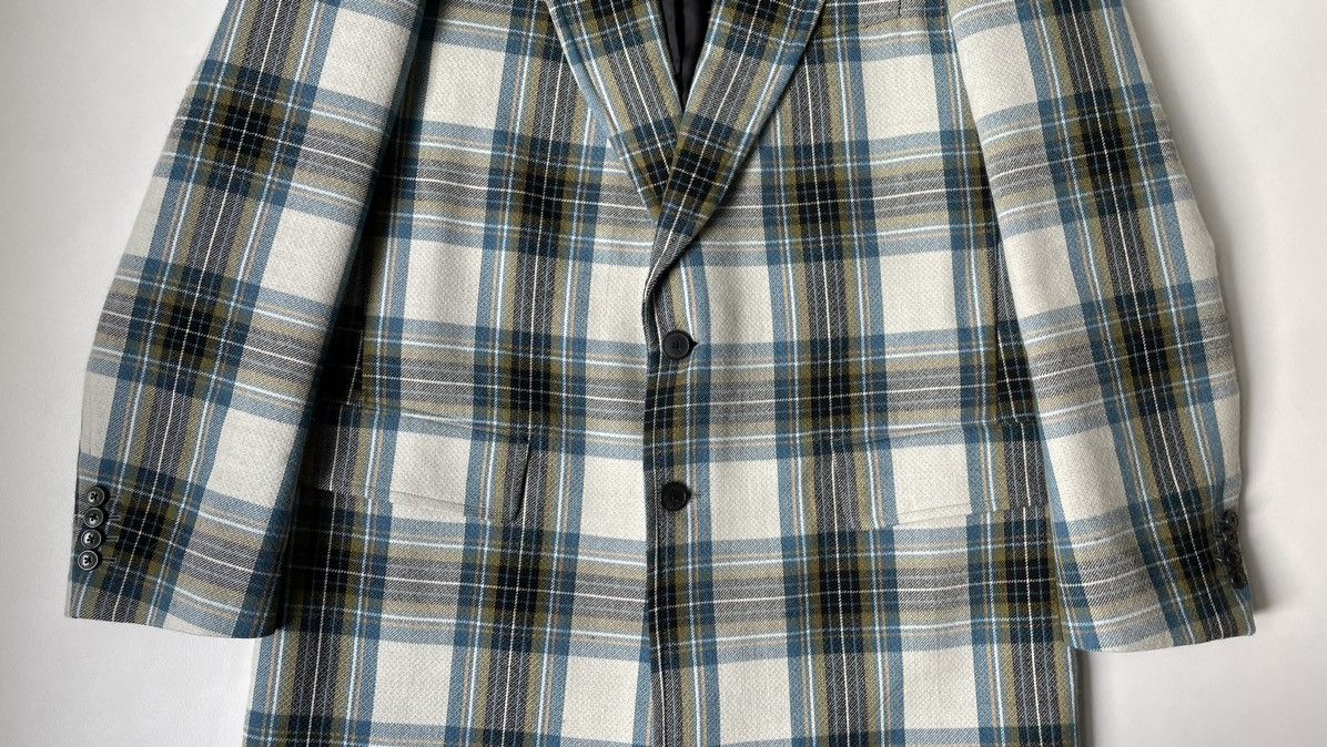 Dries Van Noten Boxy Check Wool Overcoat Size US L / EU 52-54 / 3 - 6 Thumbnail