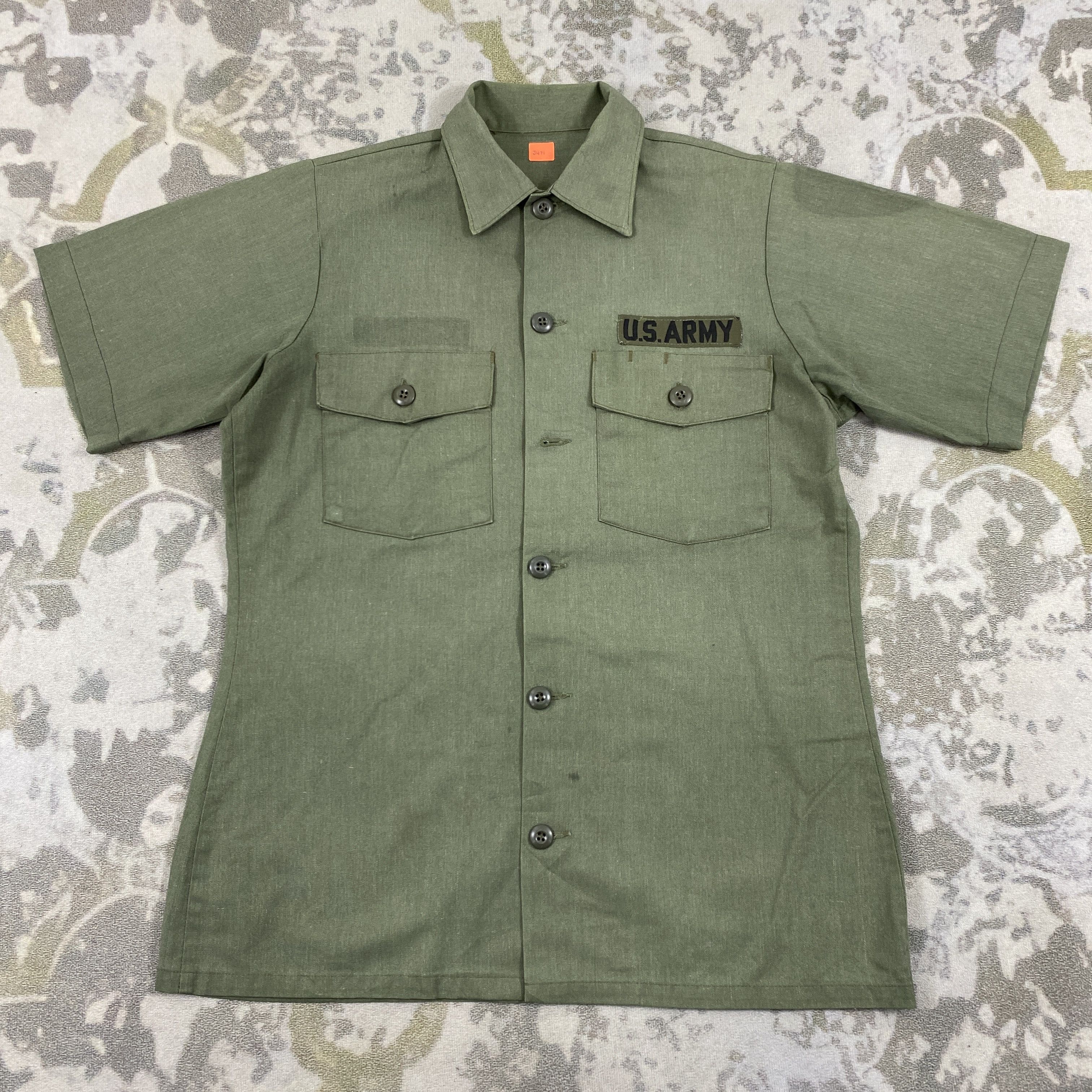 Vintage Vintage US Army Button Up Shirt Patches Medium size - J471 ...