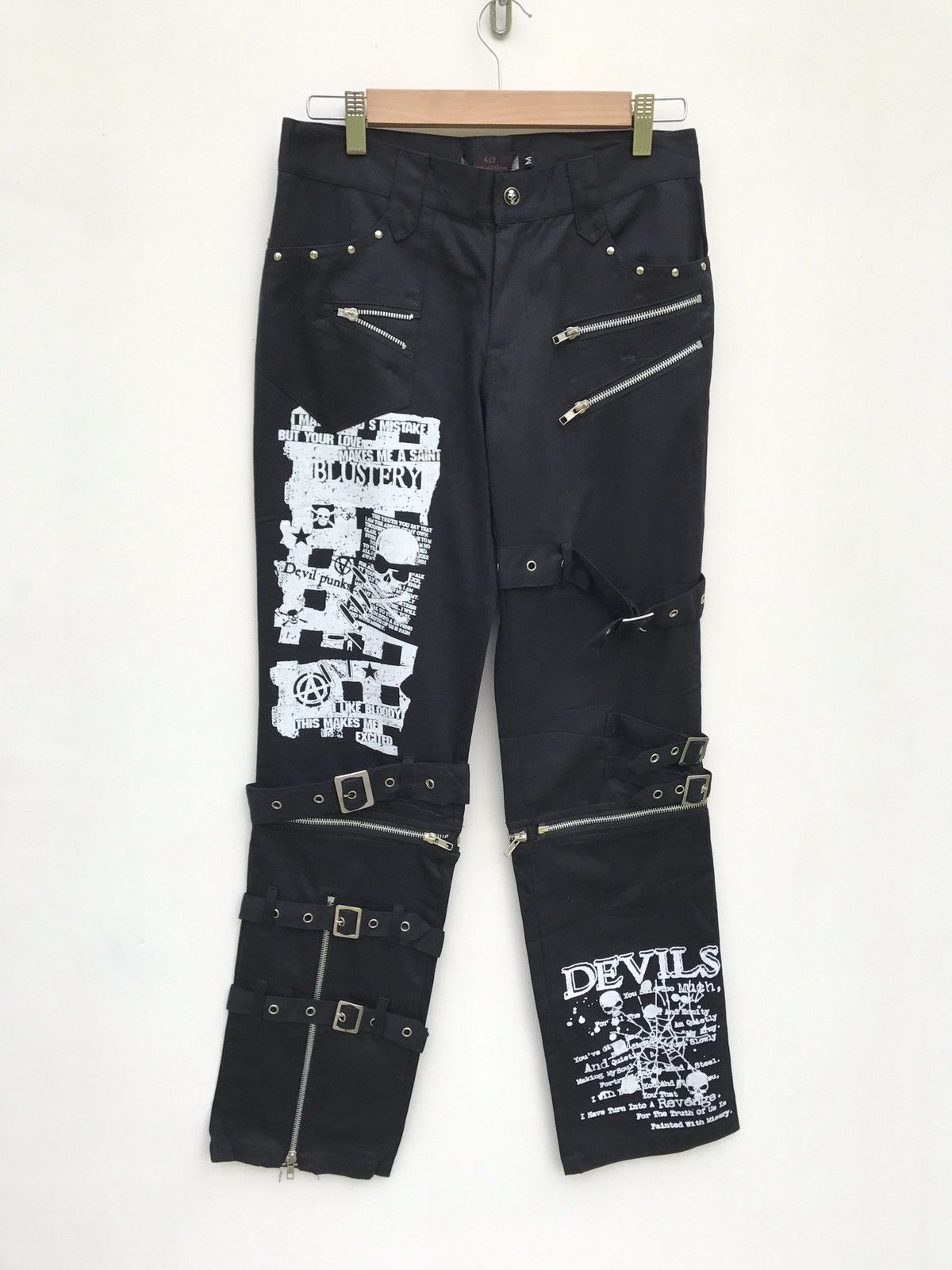 Japanese Brand GLP Punk Bondage Pants Fashion Parachute Casual Pants Size US 29 - 1 Thumbnail