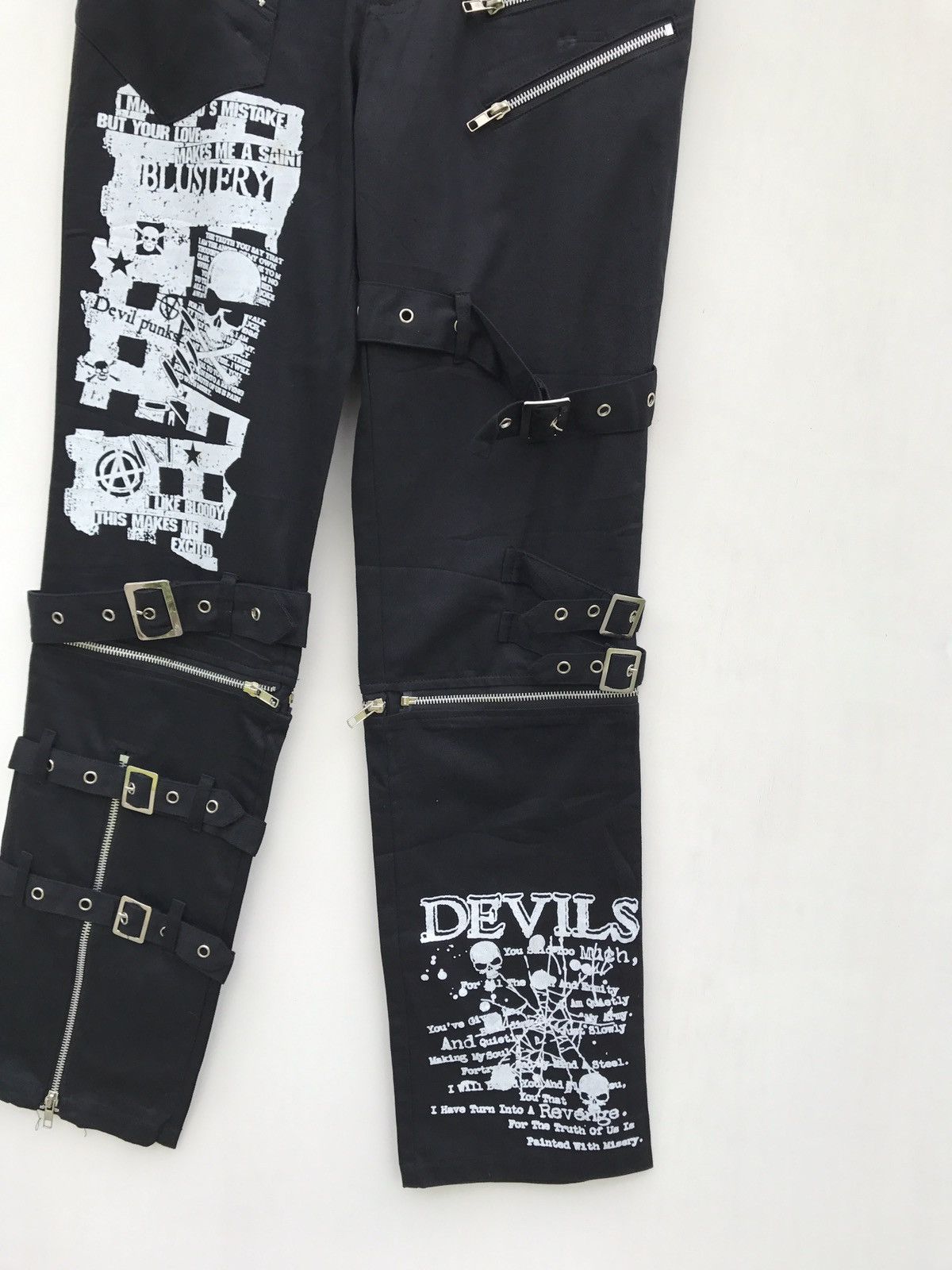 Japanese Brand GLP Punk Bondage Pants Fashion Parachute Casual Pants Size US 29 - 4 Thumbnail