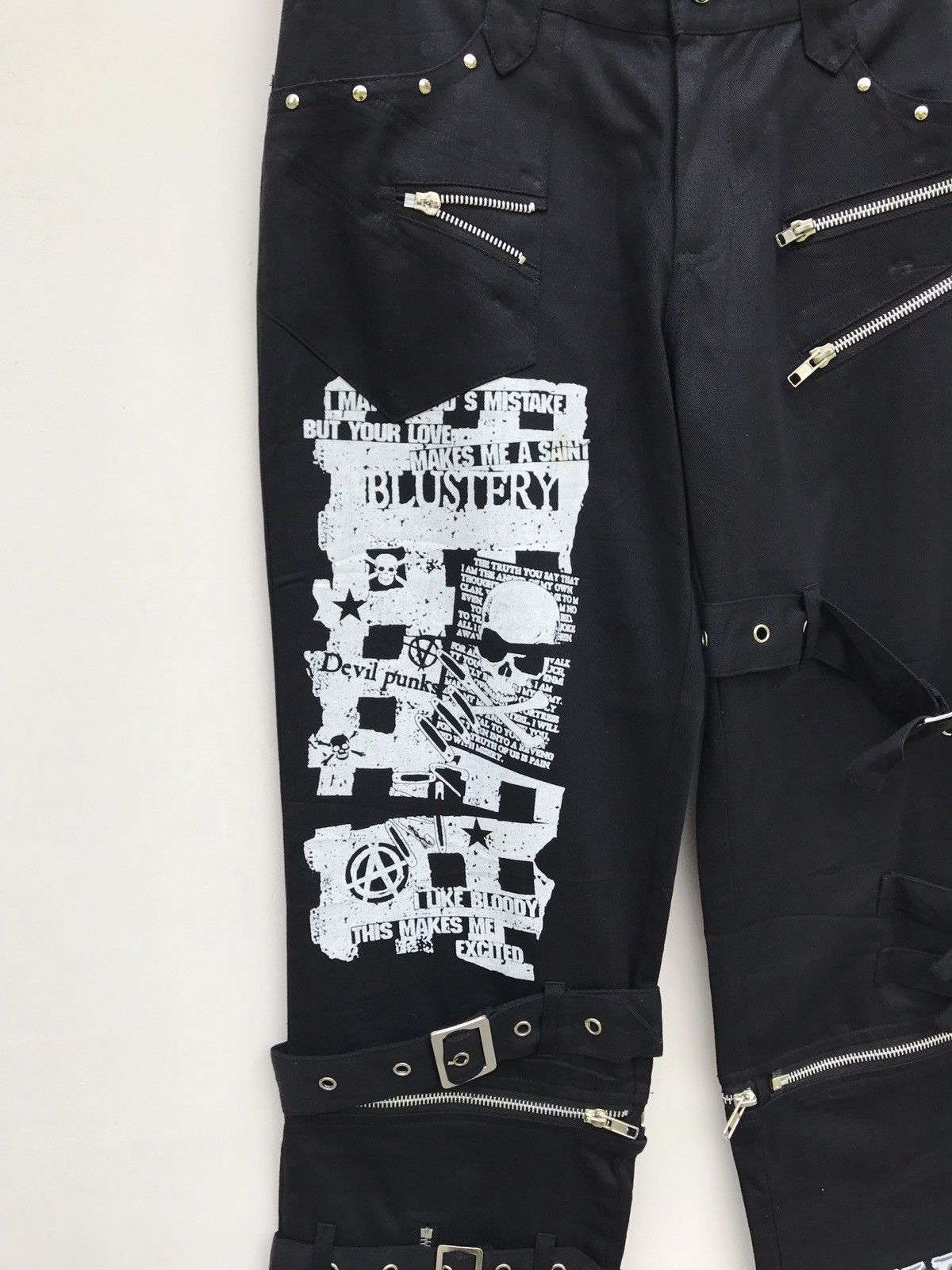 Japanese Brand GLP Punk Bondage Pants Fashion Parachute Casual Pants Size US 29 - 2 Thumbnail