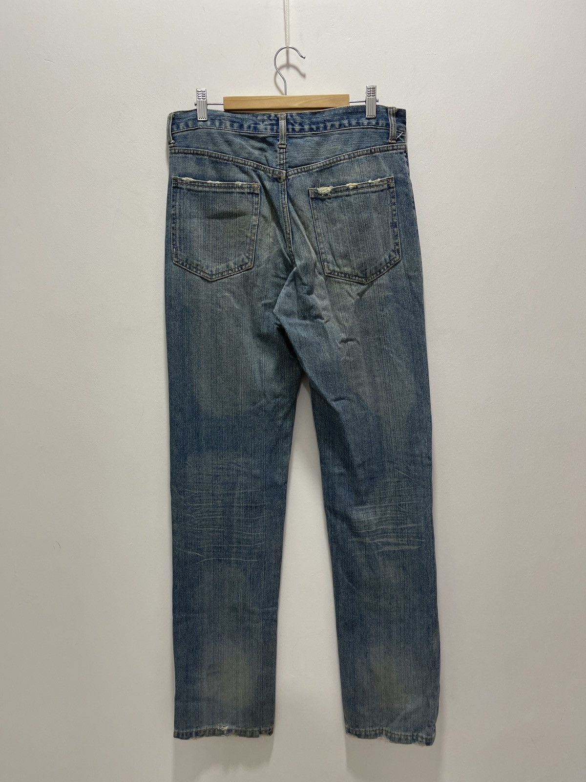 Japanese Brand JAPANESE CARAVACH SCRIBBLE MOTIVE DISTRESSED DENIM JEANS Size US 32 / EU 48 - 10 Thumbnail