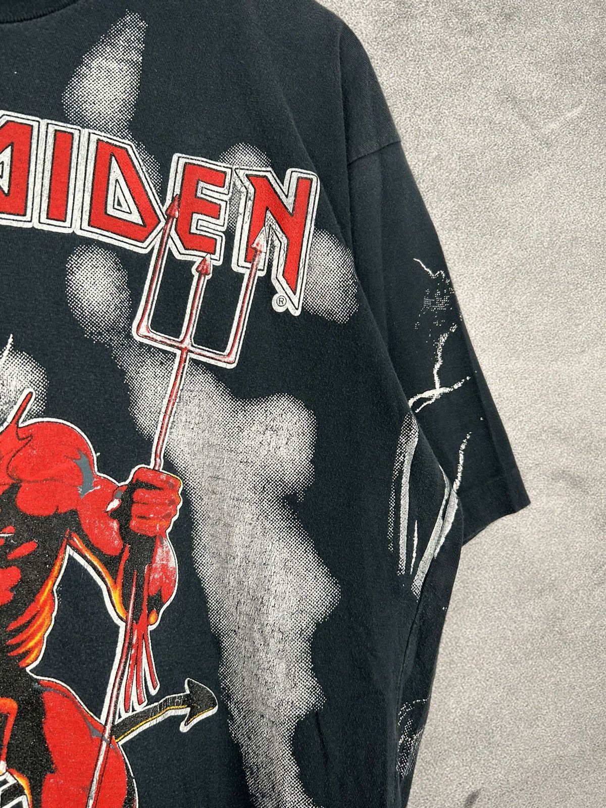 Band Tees Vintage Iron Maiden Overprint 1992 Mega Rare AOP 90s Metal Size US L / EU 52-54 / 3 - 11 Thumbnail