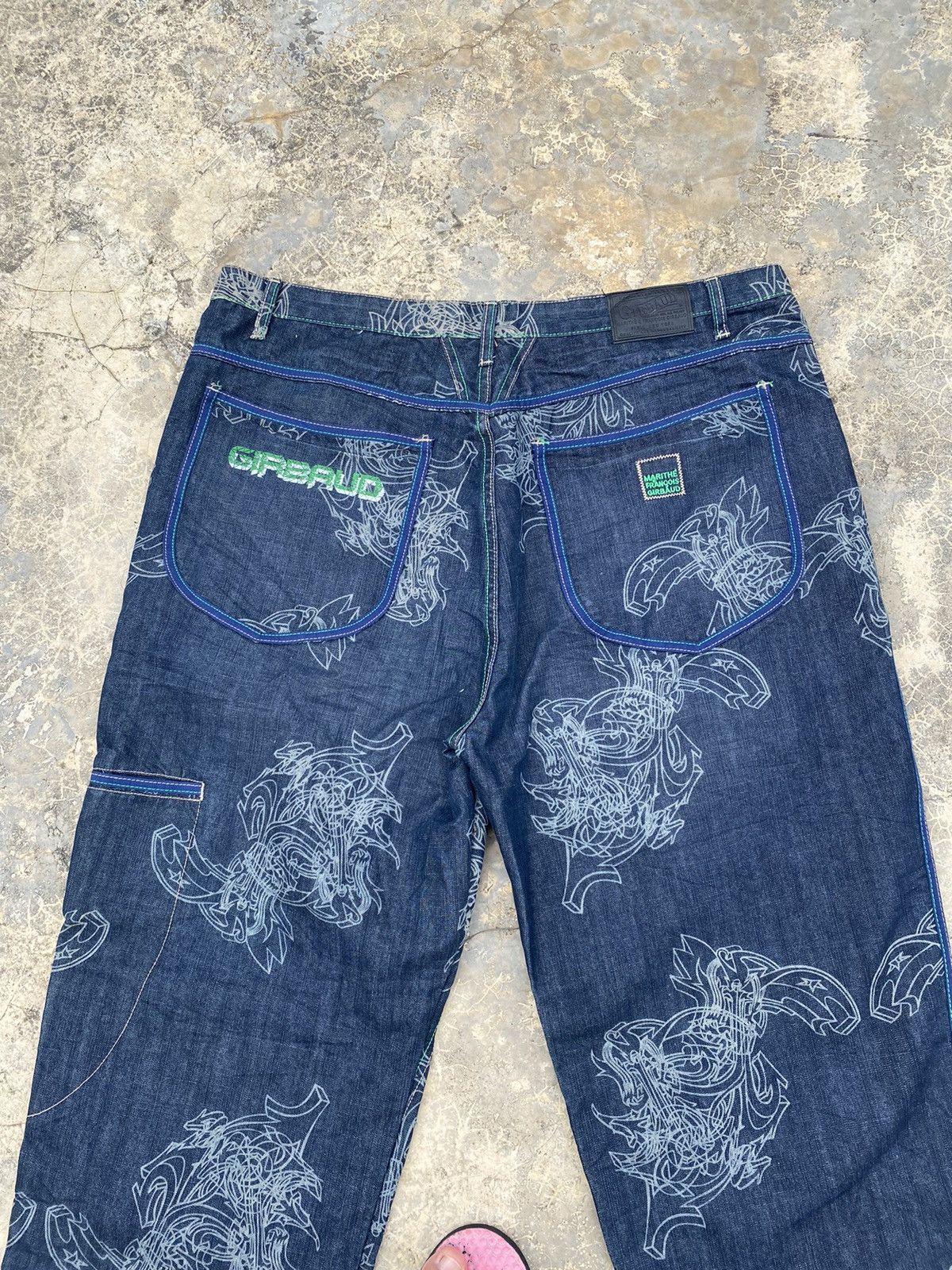 Marithe + Francois Girbaud Marithe Francois Girbaud Overprint Denim Pant Size US 42 / EU 58 - 2 Thumbnail