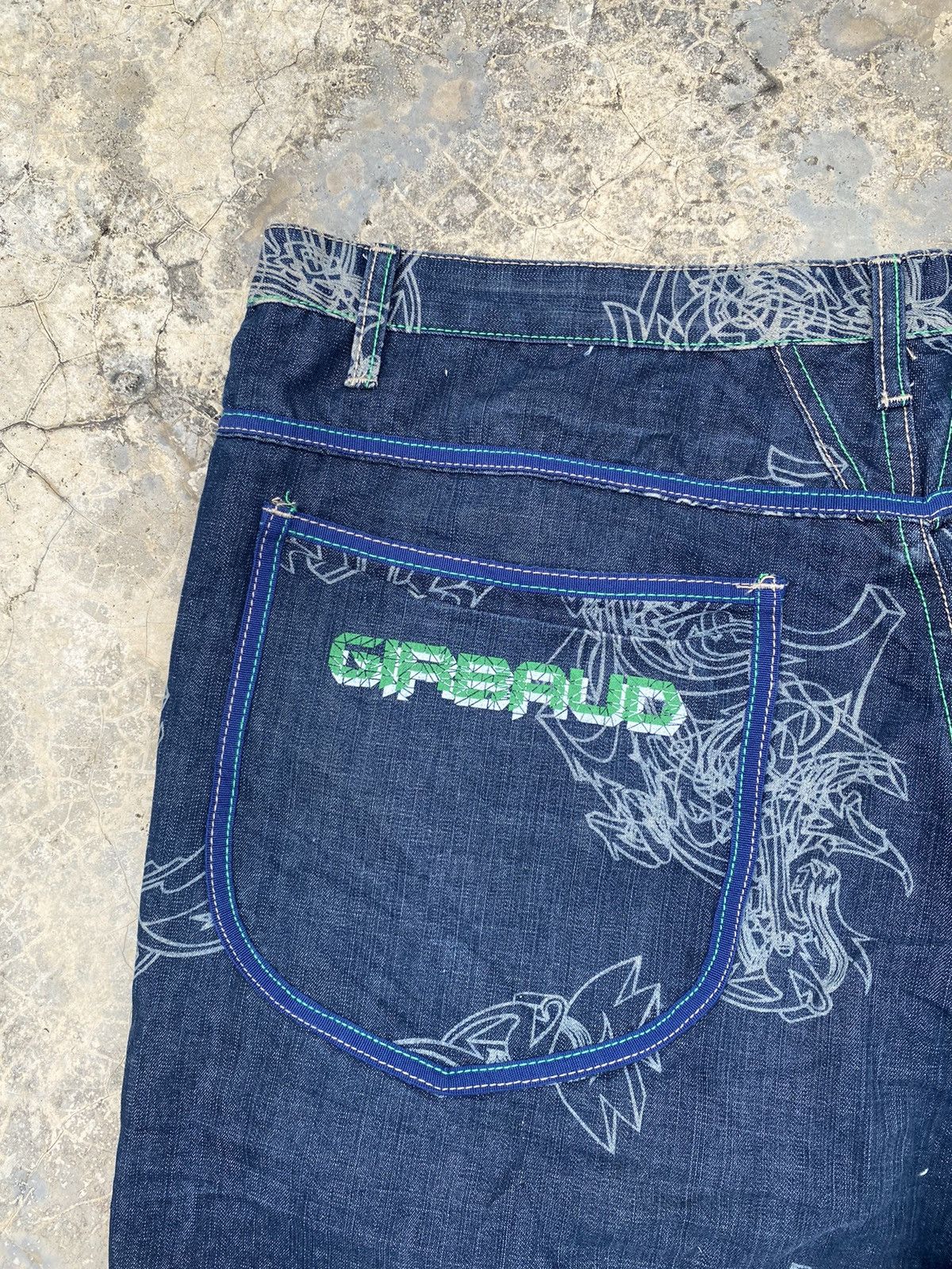 Marithe + Francois Girbaud Marithe Francois Girbaud Overprint Denim Pant Size US 42 / EU 58 - 5 Thumbnail