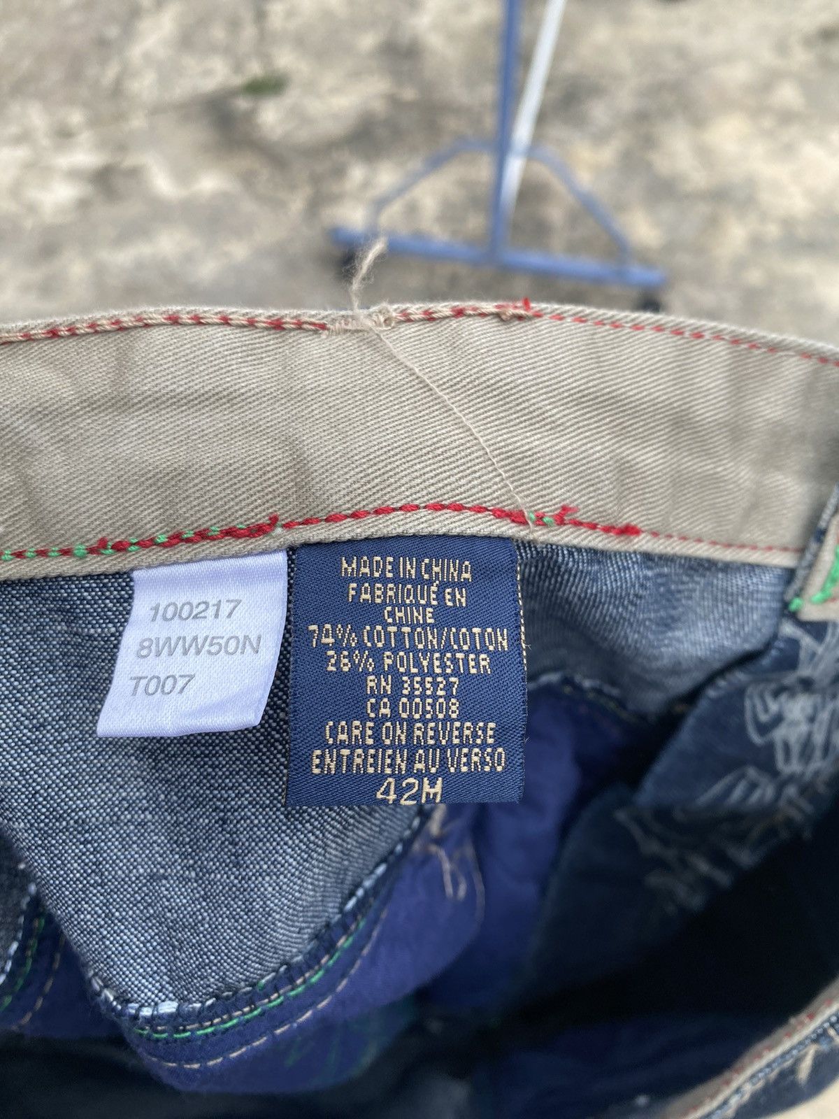 Marithe + Francois Girbaud Marithe Francois Girbaud Overprint Denim Pant Size US 42 / EU 58 - 9 Thumbnail
