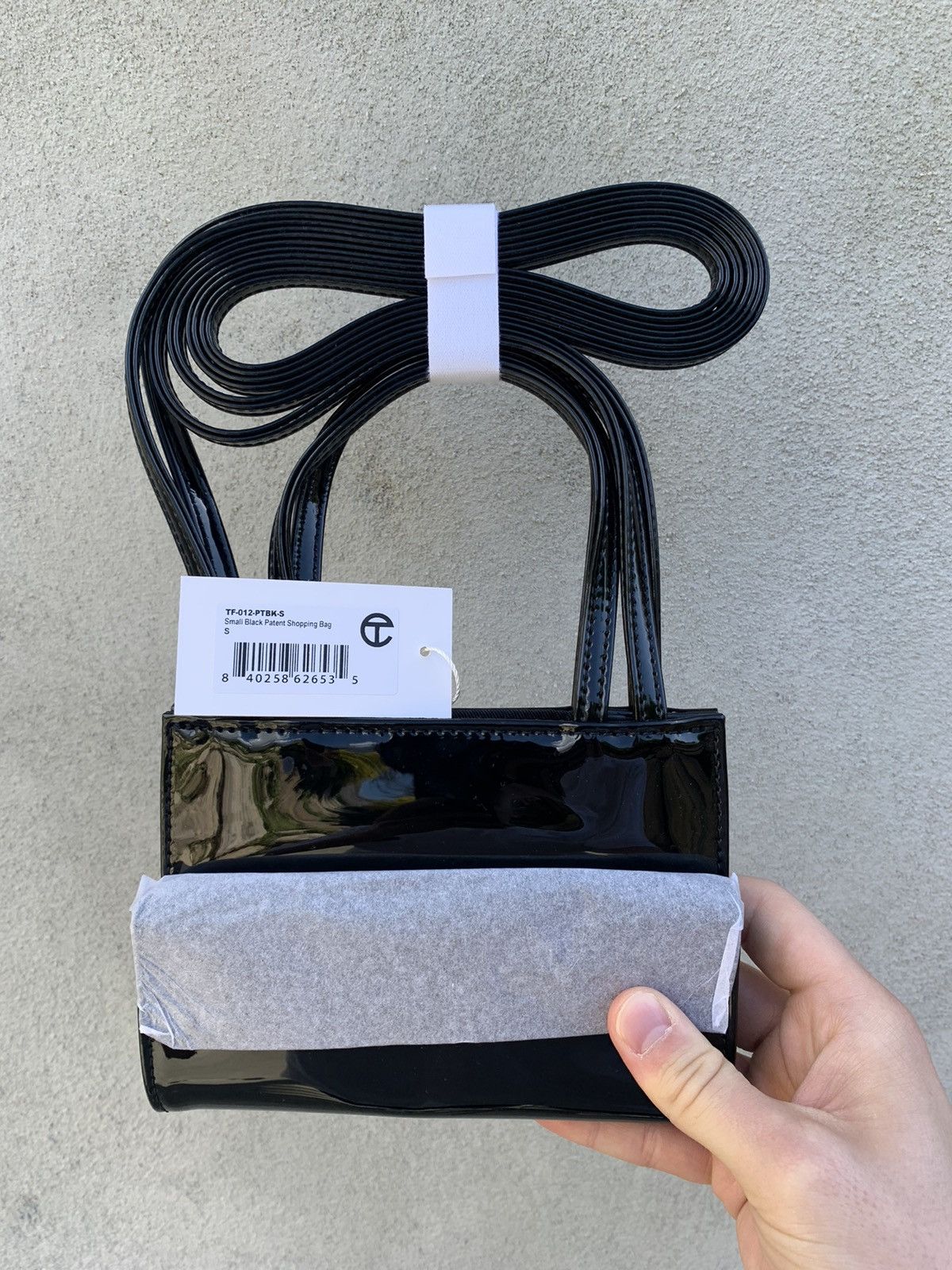 Telfar Telfar Small Patent Black Shopping Bag Size ONE SIZE - 2 Thumbnail