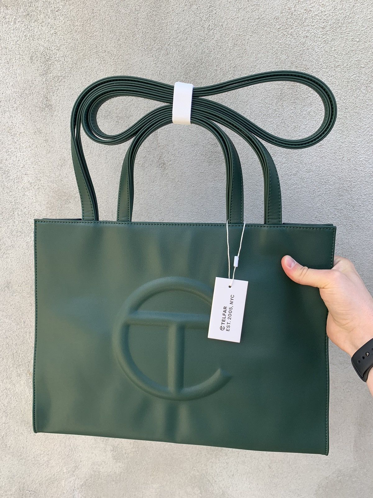 Telfar Telfar Medium Dark Olive Shopping Bag Size ONE SIZE - 1 Thumbnail