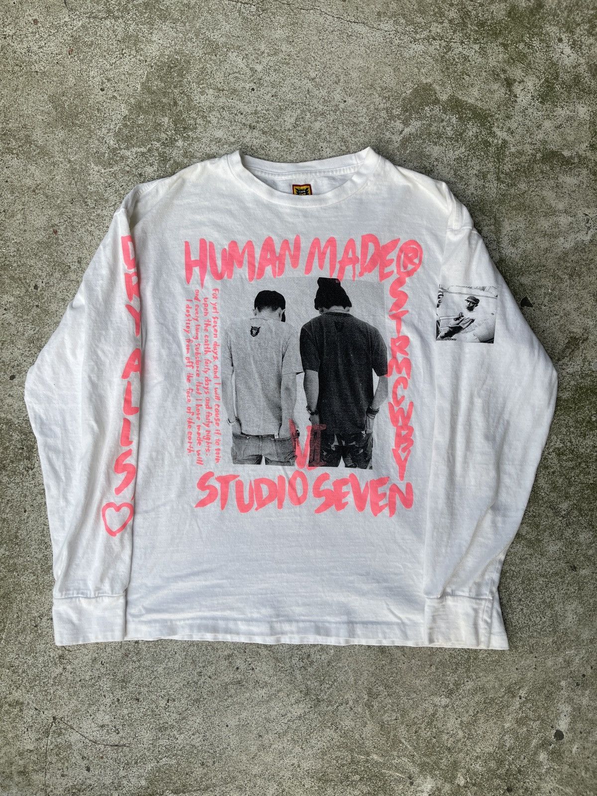 Human Made × Nigo × Streetwear HUMAN MADE STUDIO SEVEN LONGSLEEVE WHITE ...