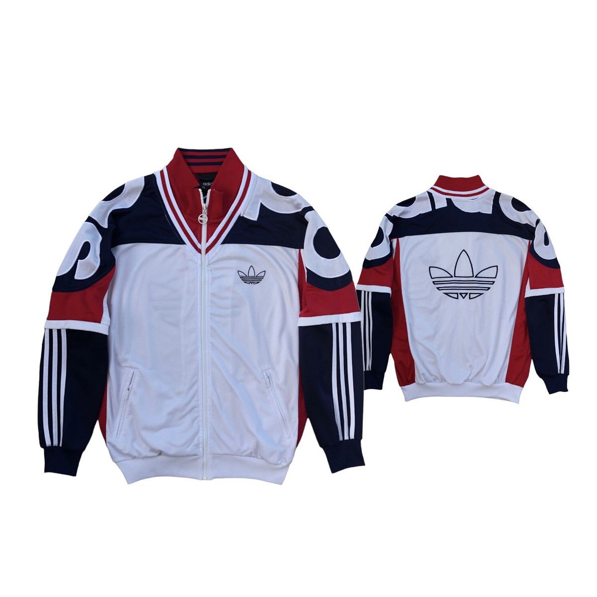 Adidas Vintage 90s Adidas Spellout Run DMC Sweater / Jacket Size US M / EU 48-50 / 2 - 1 Thumbnail