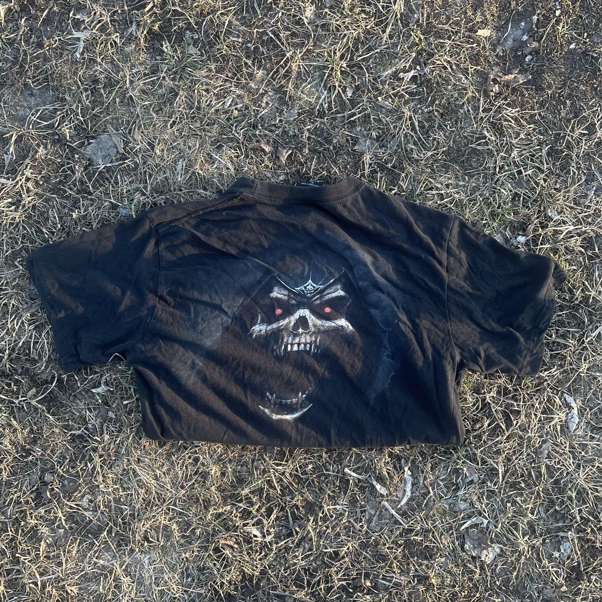 Vintage Vintage 90s Skull Graphic Tee Thrashed Dark Horror Grunge M Size US M / EU 48-50 / 2 - 5 Thumbnail