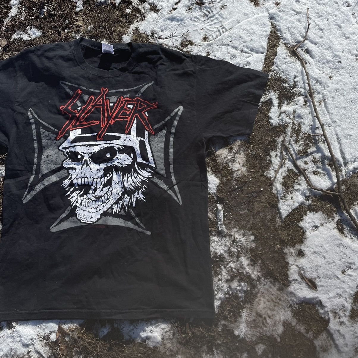 Vintage Vintage 90s Slayer Graphic Tee Band Punk Grunge Dark Baggy L Size US L / EU 52-54 / 3 - 2 Thumbnail