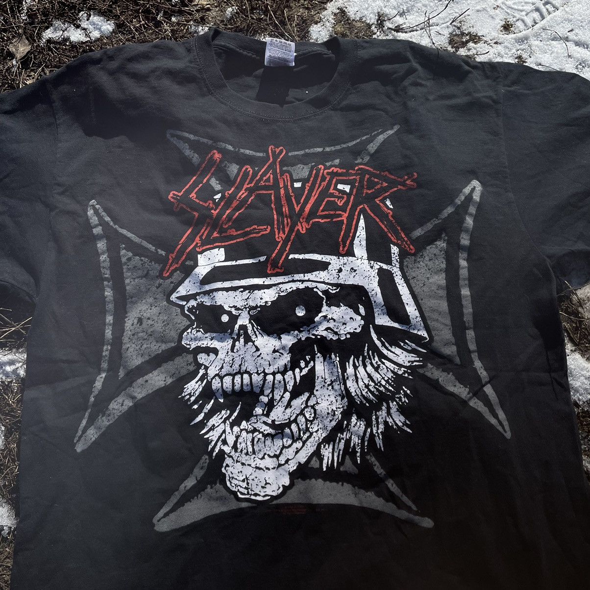 Vintage Vintage 90s Slayer Graphic Tee Band Punk Grunge Dark Baggy L Size US L / EU 52-54 / 3 - 4 Thumbnail