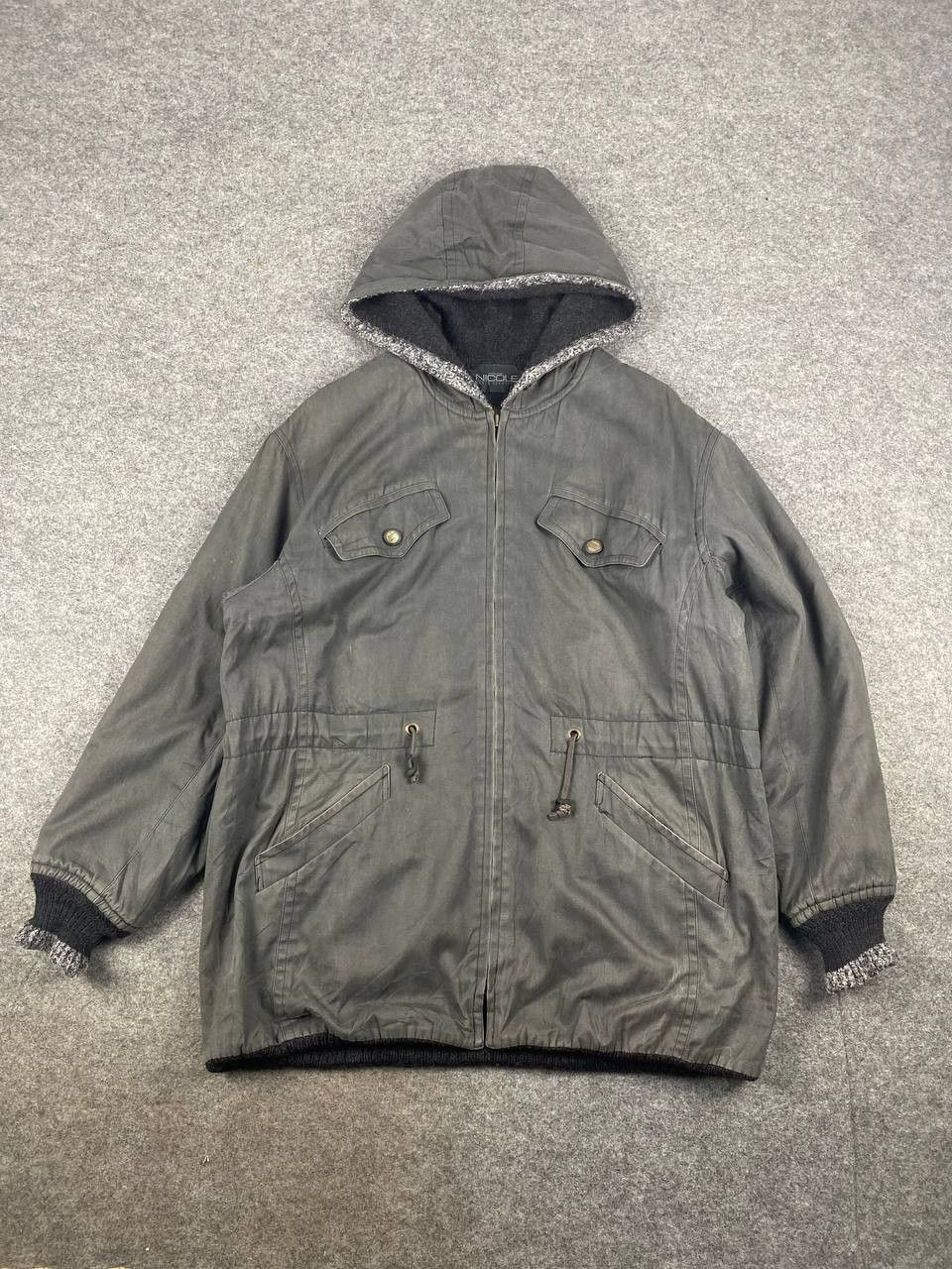 image of Archival Clothing x Avant Garde Nicole Yukio Kobayashi Reversible Jacket Wool Lining in Grey (Size 