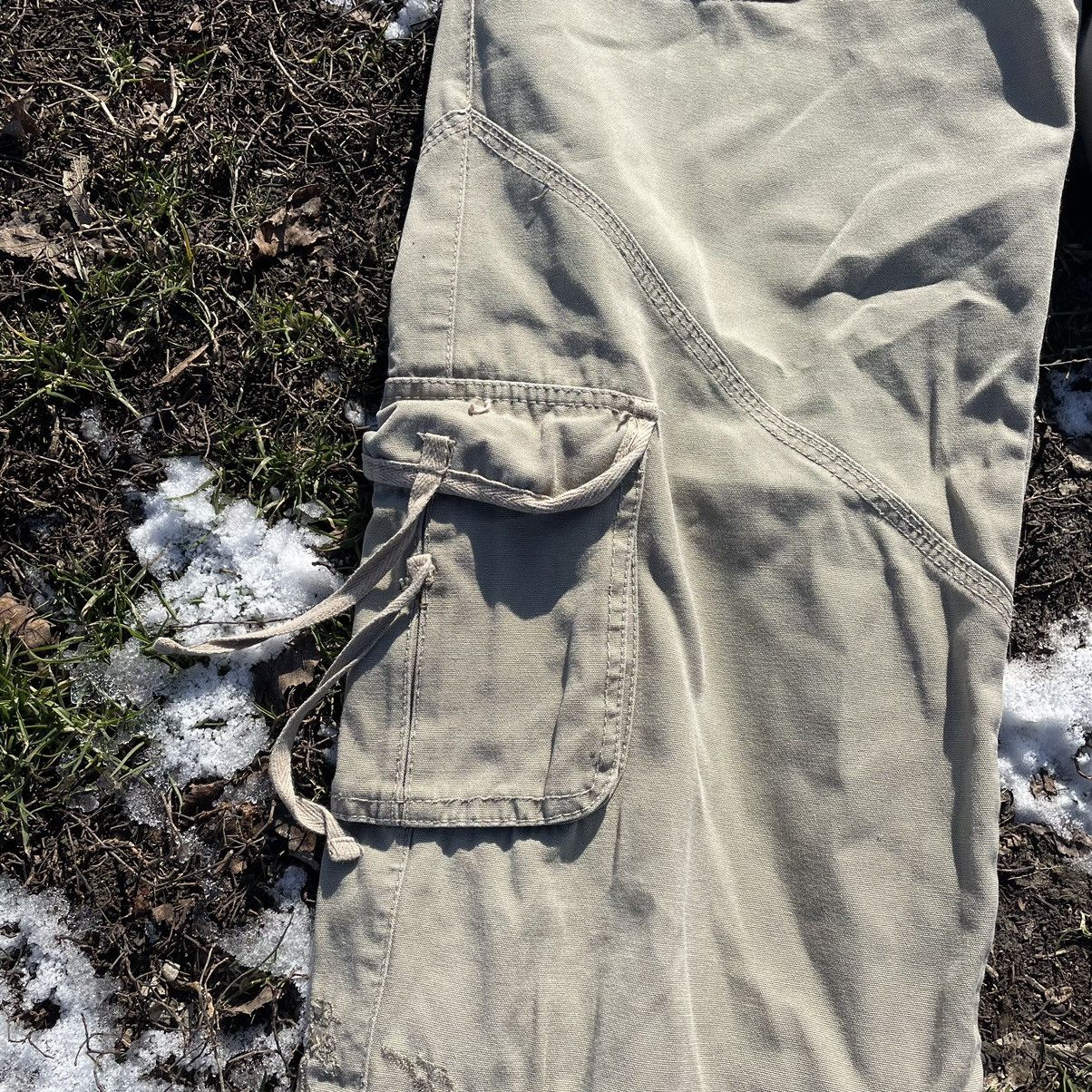 Vintage Vintage 90s Baggy Cargo Pants Distressed Workwear Y2K 28 Size 28" / US 6 / IT 42 - 4 Thumbnail